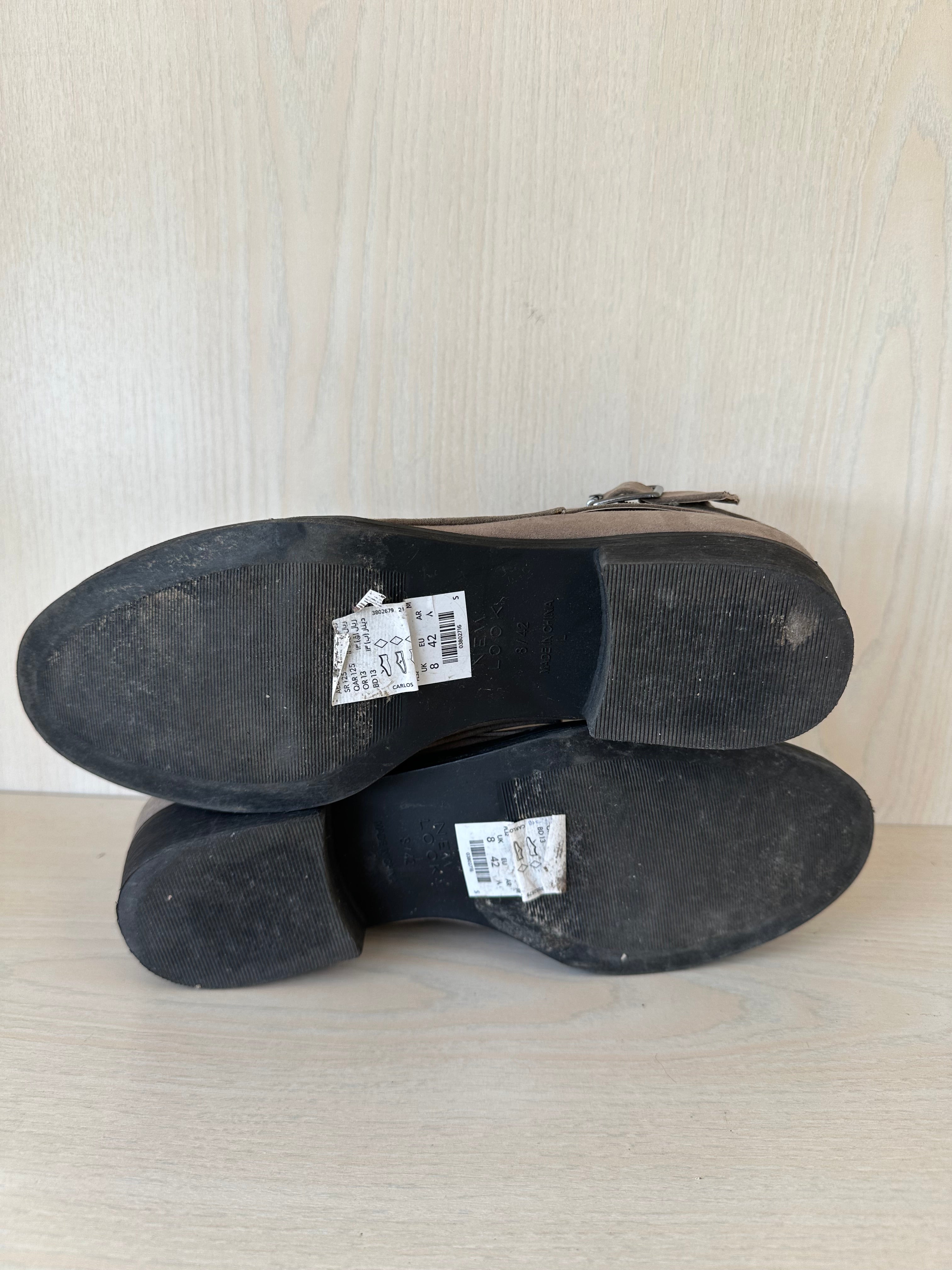 New Look „Carlos“ Wildleder-Stiefeletten, Gr. EU 42, grau, gebraucht