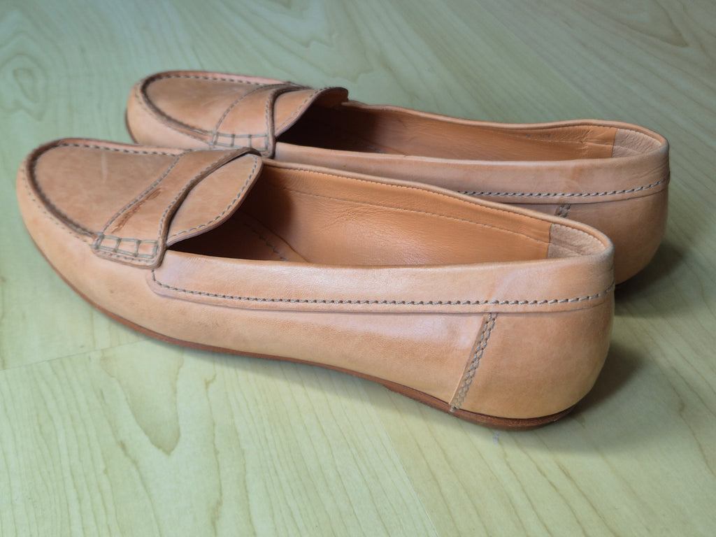 Santoni Damen Loafer – Leder, Beige, Größe 37, Sehr guter Zustand