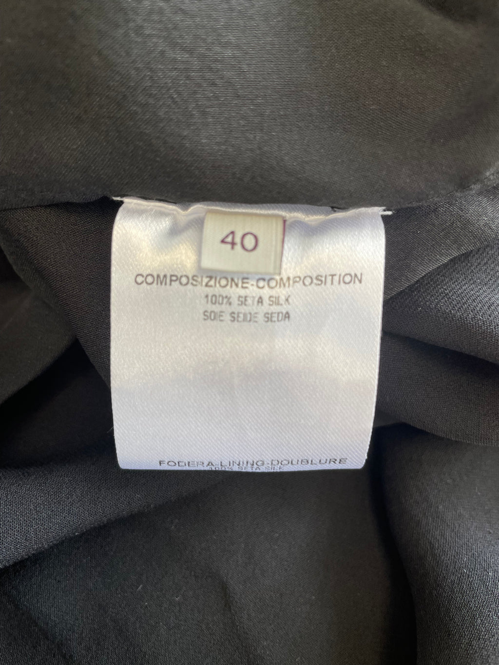 Stella McCartney Bow Kleid Schwarz Seide – Gr. M/IT 42 – Sehr guter Zustand