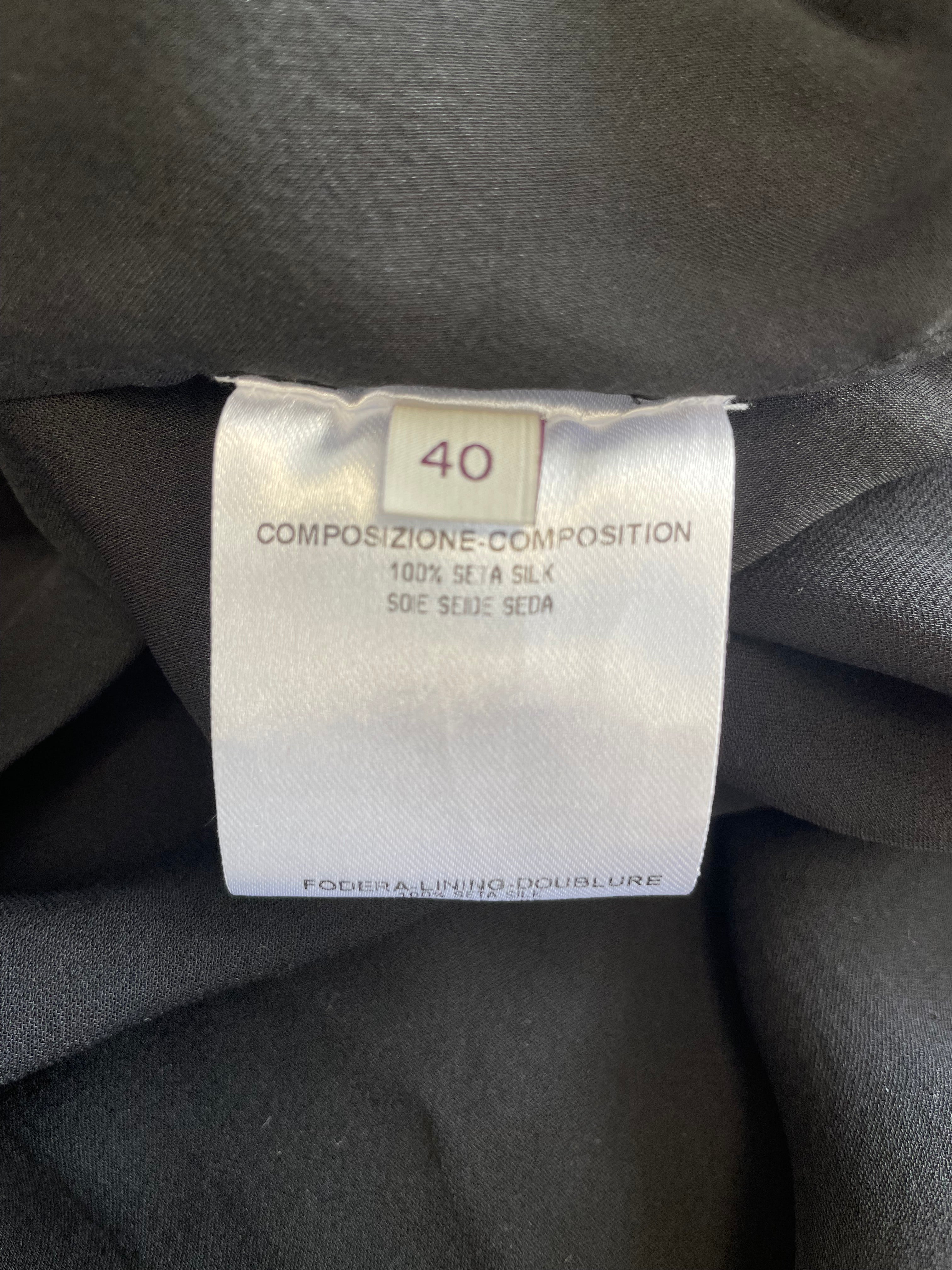 Stella McCartney Bow Kleid Schwarz Seide – Gr. M/IT 42 – Sehr guter Zustand