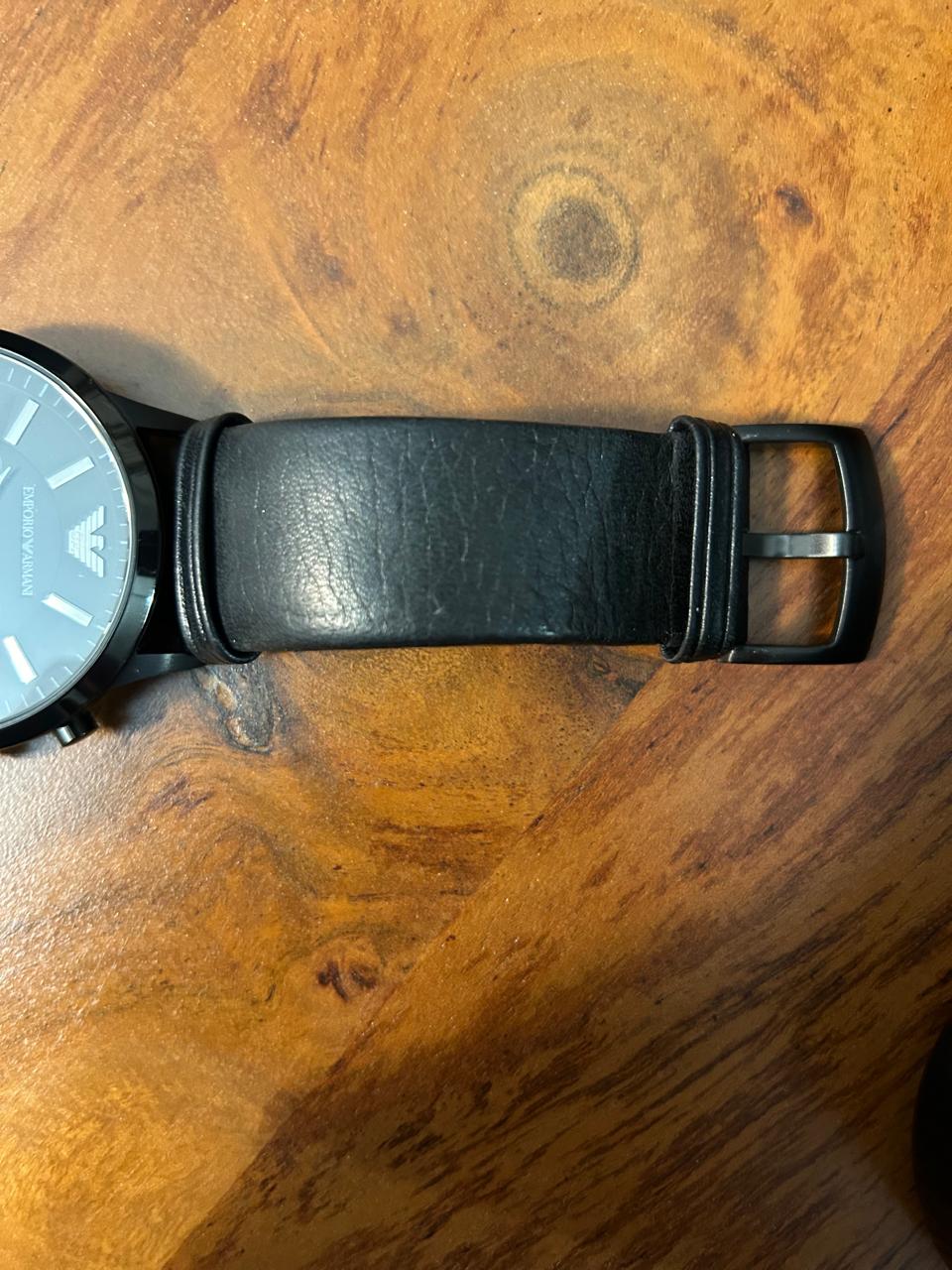 Emporio Armani Chronograph AR2461 – Schwarz | Lederarmband | Guter Zustand