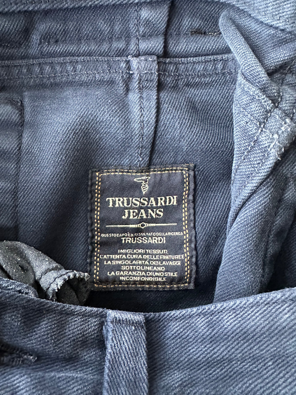 Trussardi High-Waist Jeans | Dunkelblau | Vintage | Größe 33 | Gebraucht