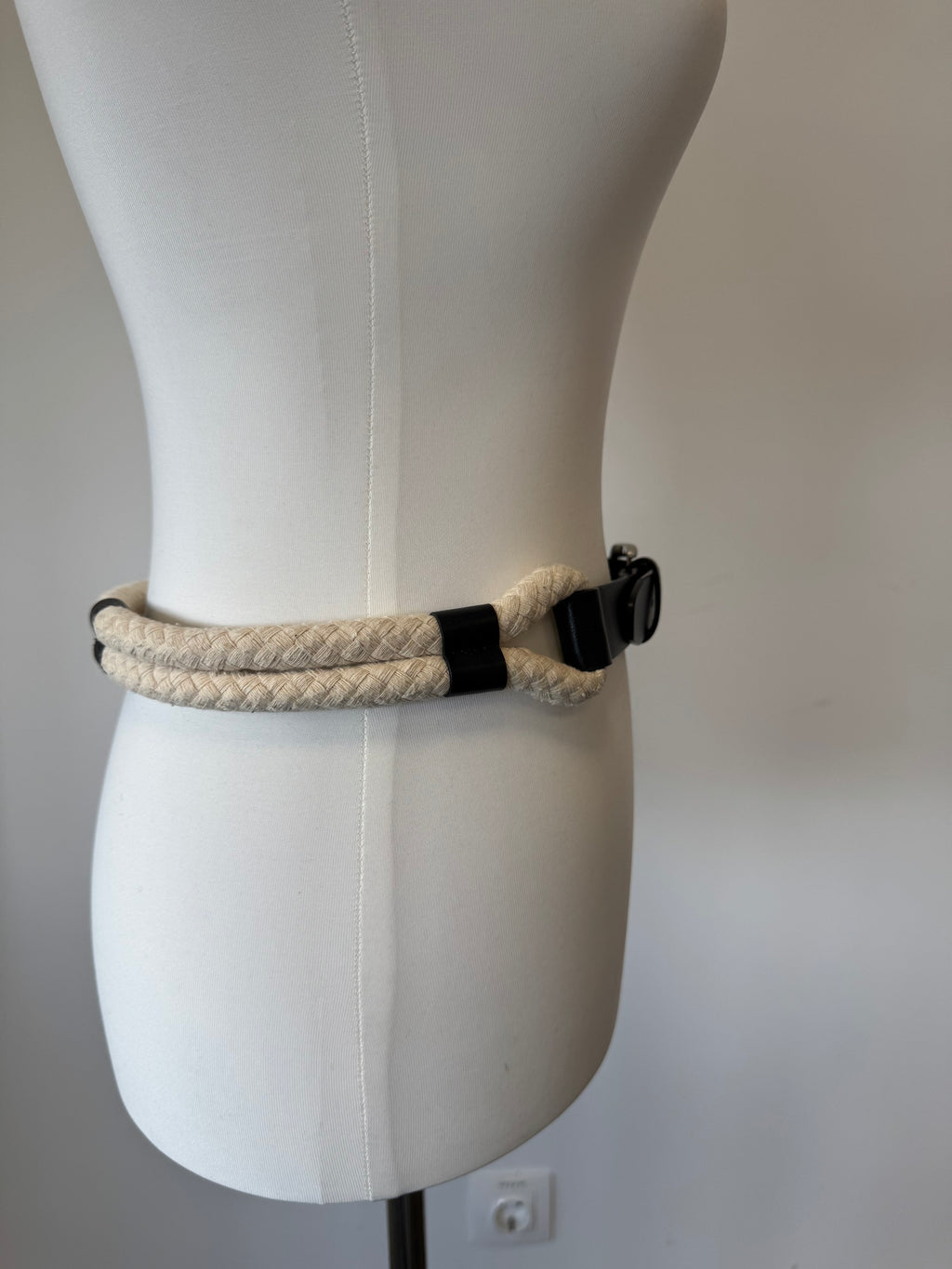 Zara Rope & Leder Taillengürtel, Schwarz/Natur, Gr. M, sehr guter Zustand