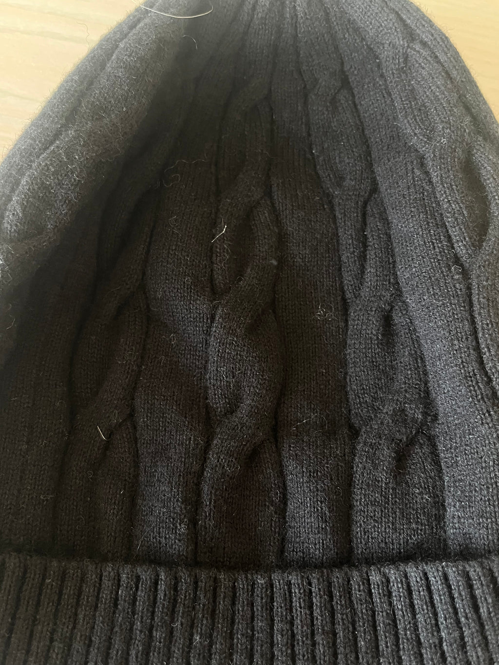 Tommy Hilfiger Flag Beanie, Schwarz, Wolle/Baumwolle, Sehr Gut, One Size