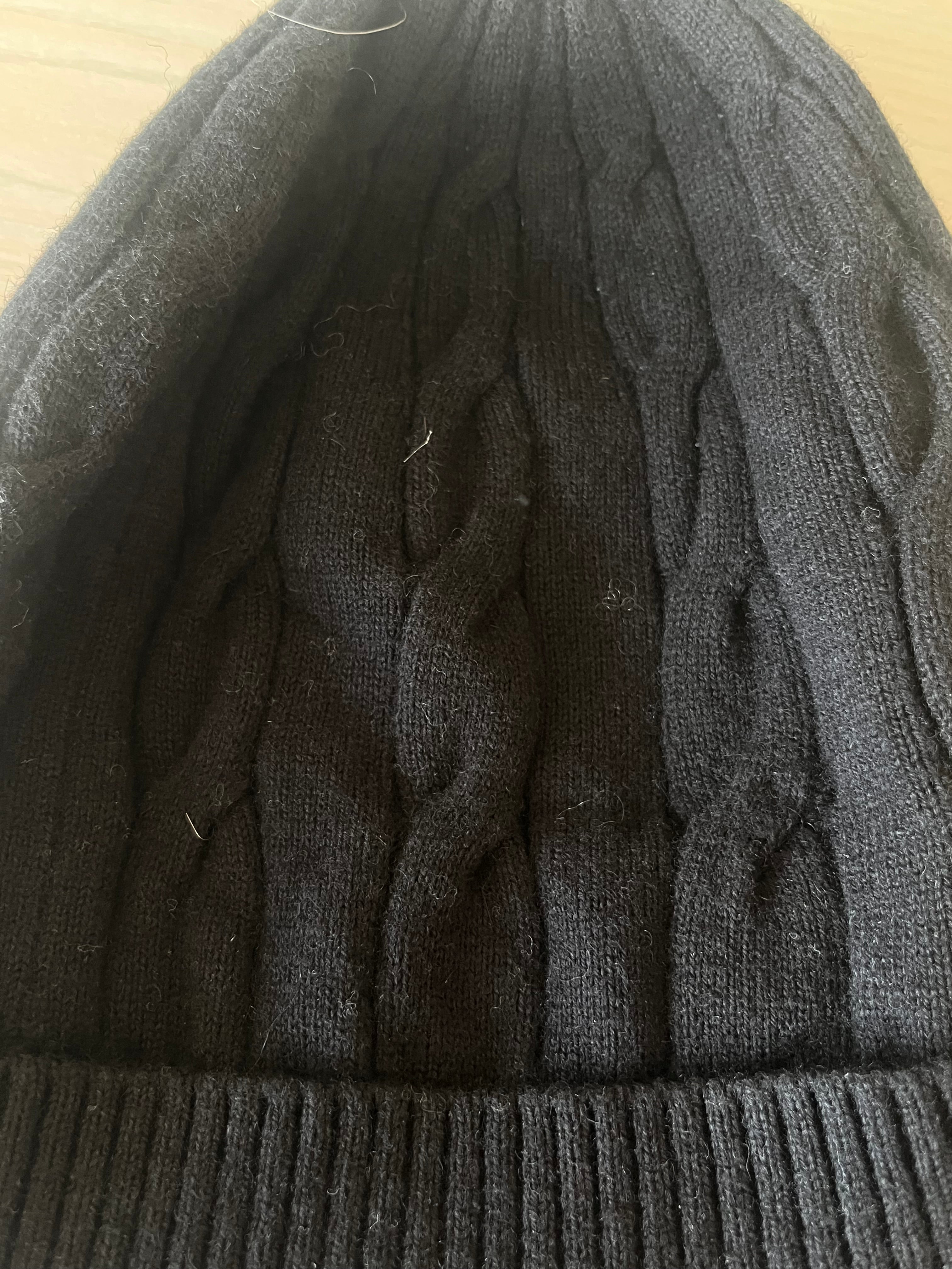 Tommy Hilfiger Flag Beanie, Schwarz, Wolle/Baumwolle, Sehr Gut, One Size