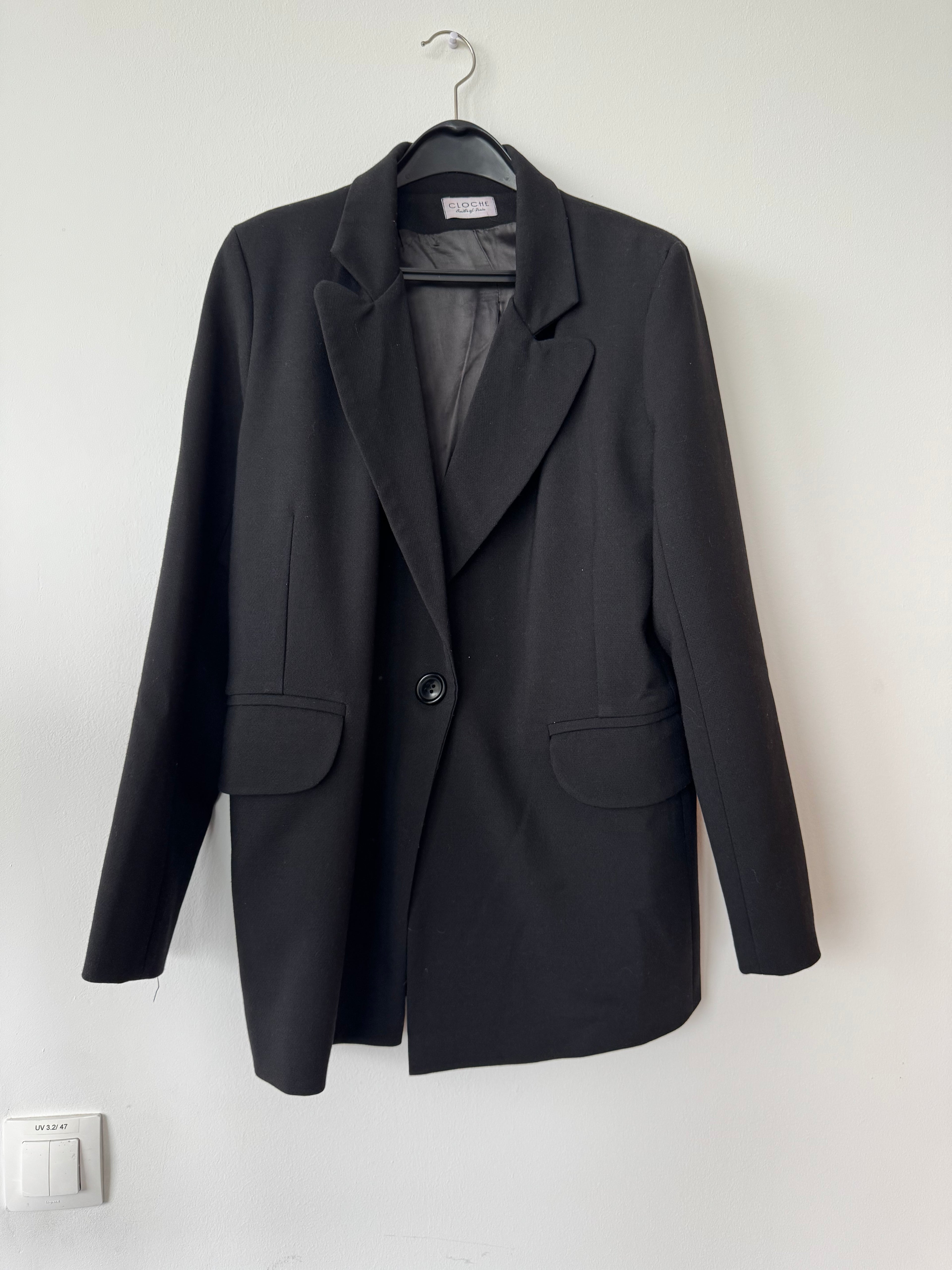 Cloche Blazer and Trouser Set Black Wool Size Not Specified Very Good Condition