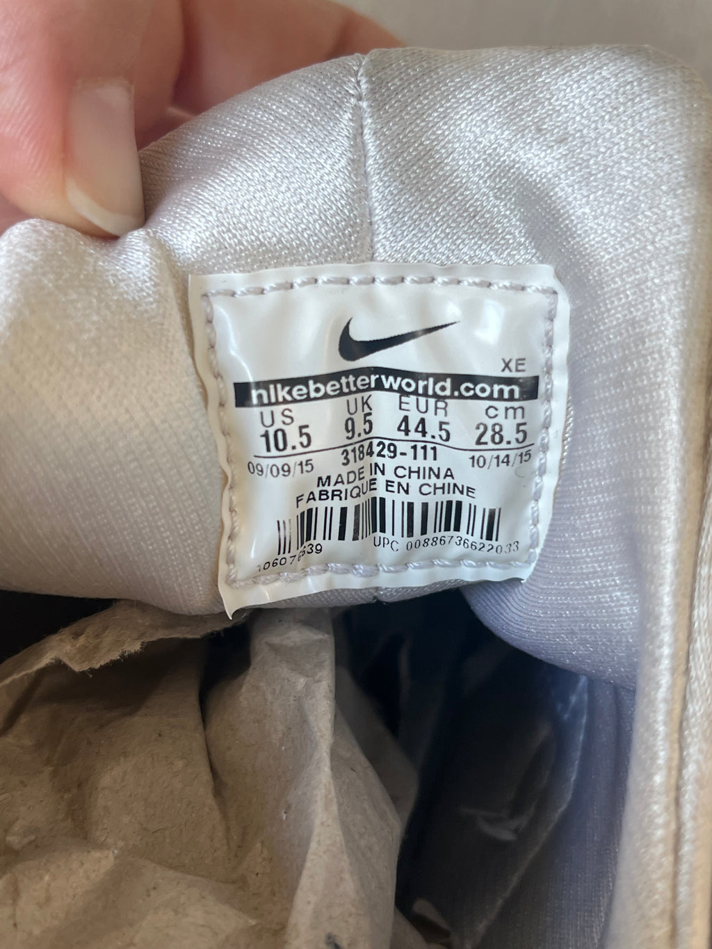 Nike Air Huarache “Triple White” – EU 44.5, Normal Use