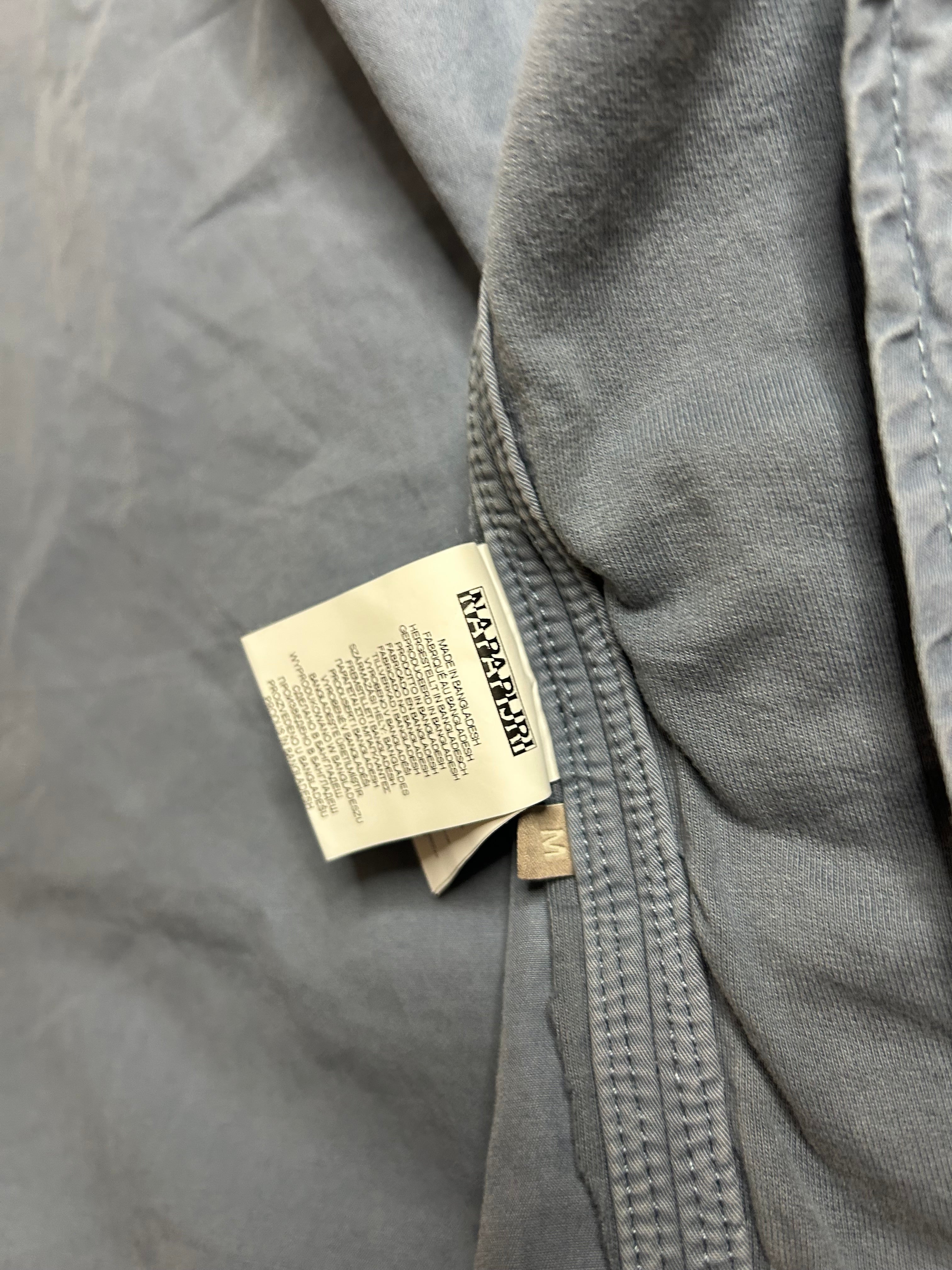 Napapijri Geographic Shirt Jacket S Hellblau Baumwolle guter Zustand