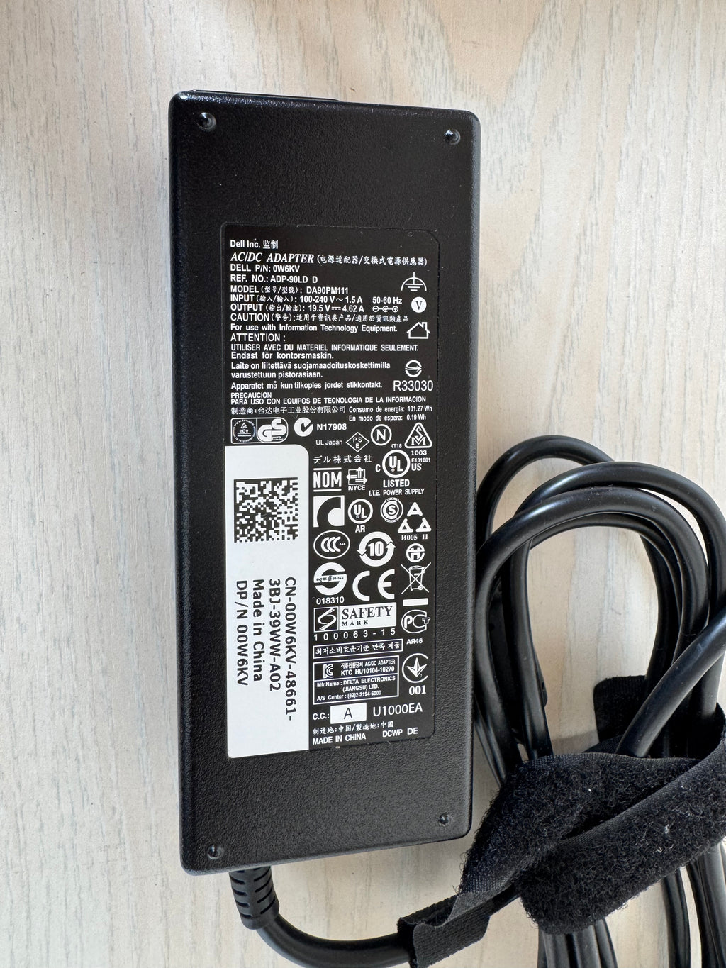 Dell DA90PM111 Netzteil – 90W, 19.5V/4.62A, Schwarz, Gebraucht