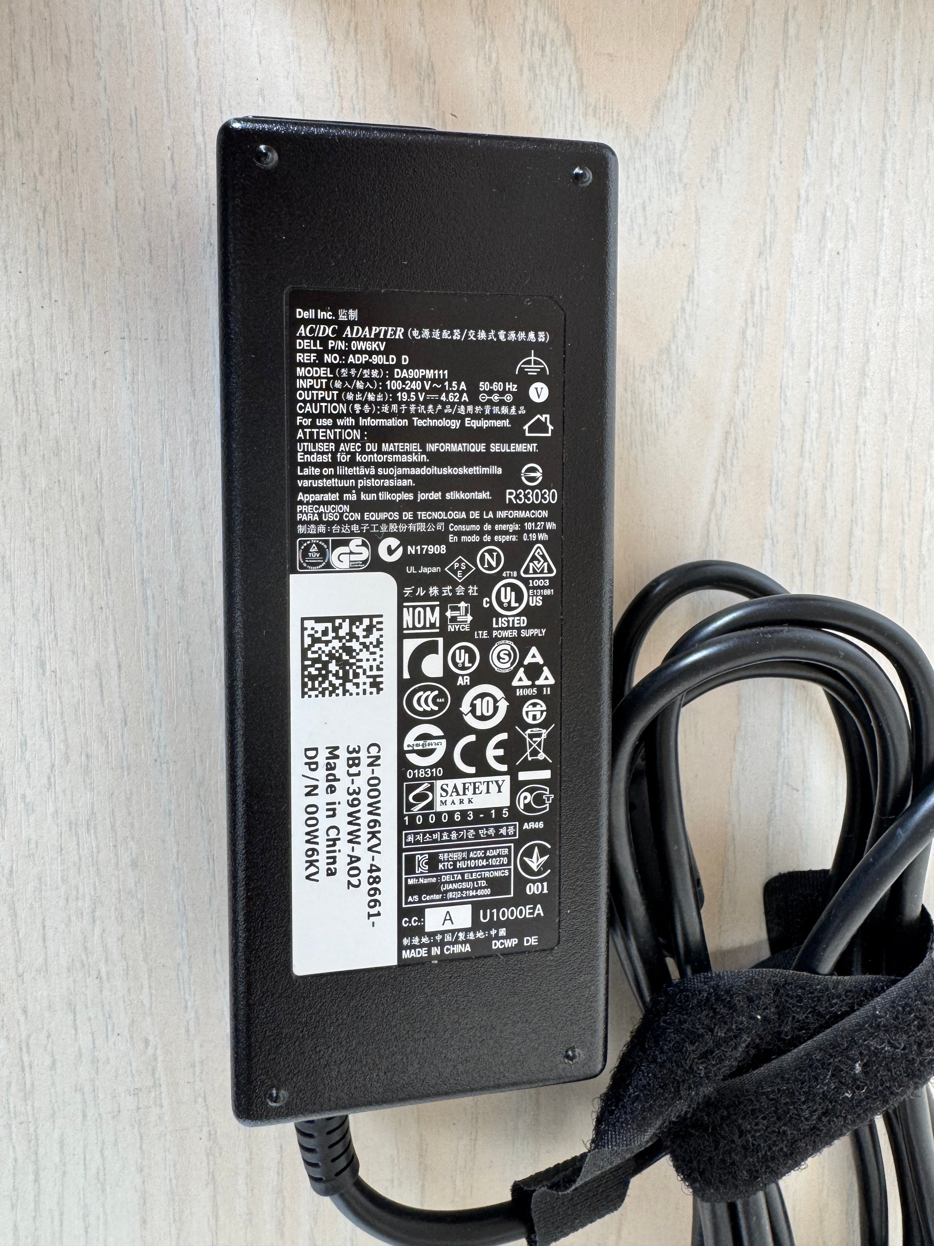 Dell DA90PM111 Netzteil – 90W, 19.5V/4.62A, Schwarz, Gebraucht