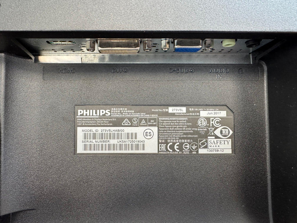 Philips 22 Full HD Monitor 223V5LHSB2, HDMI/VGA, Schwarz, Gebrauchsspuren