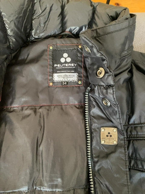 Peuterey Herren Daunenjacke IT 54 Schwarz | Gänsedaune | Guter Zustand