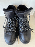 Bogner BANSKO Mid Boots Gr. 42 – Leder & Shearling, Schwarz, gebraucht
