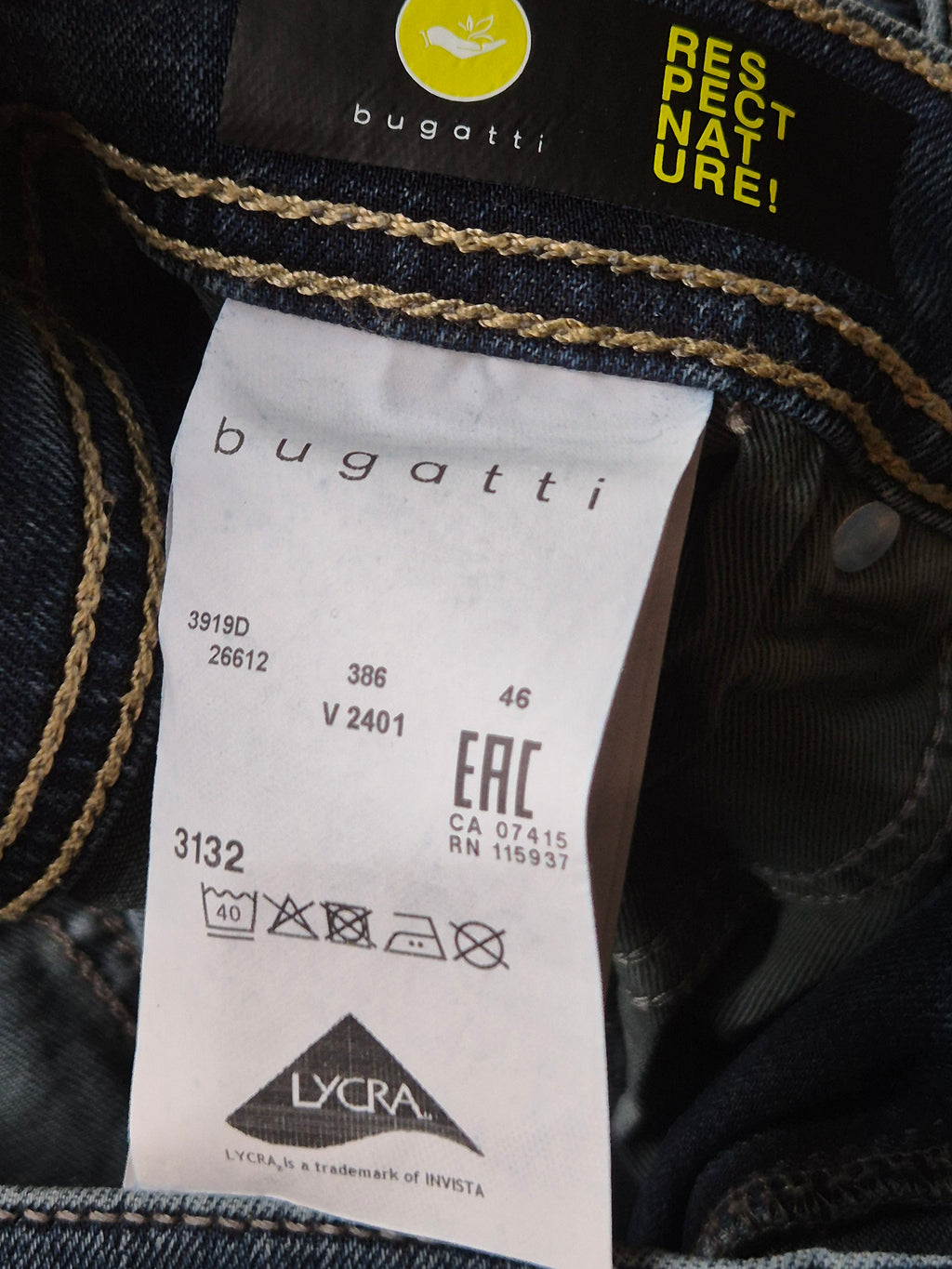 bugatti Modern Fit Herren Jeans – Baumwollmix, Dunkelblau, Gr. 46, Sehr Gut