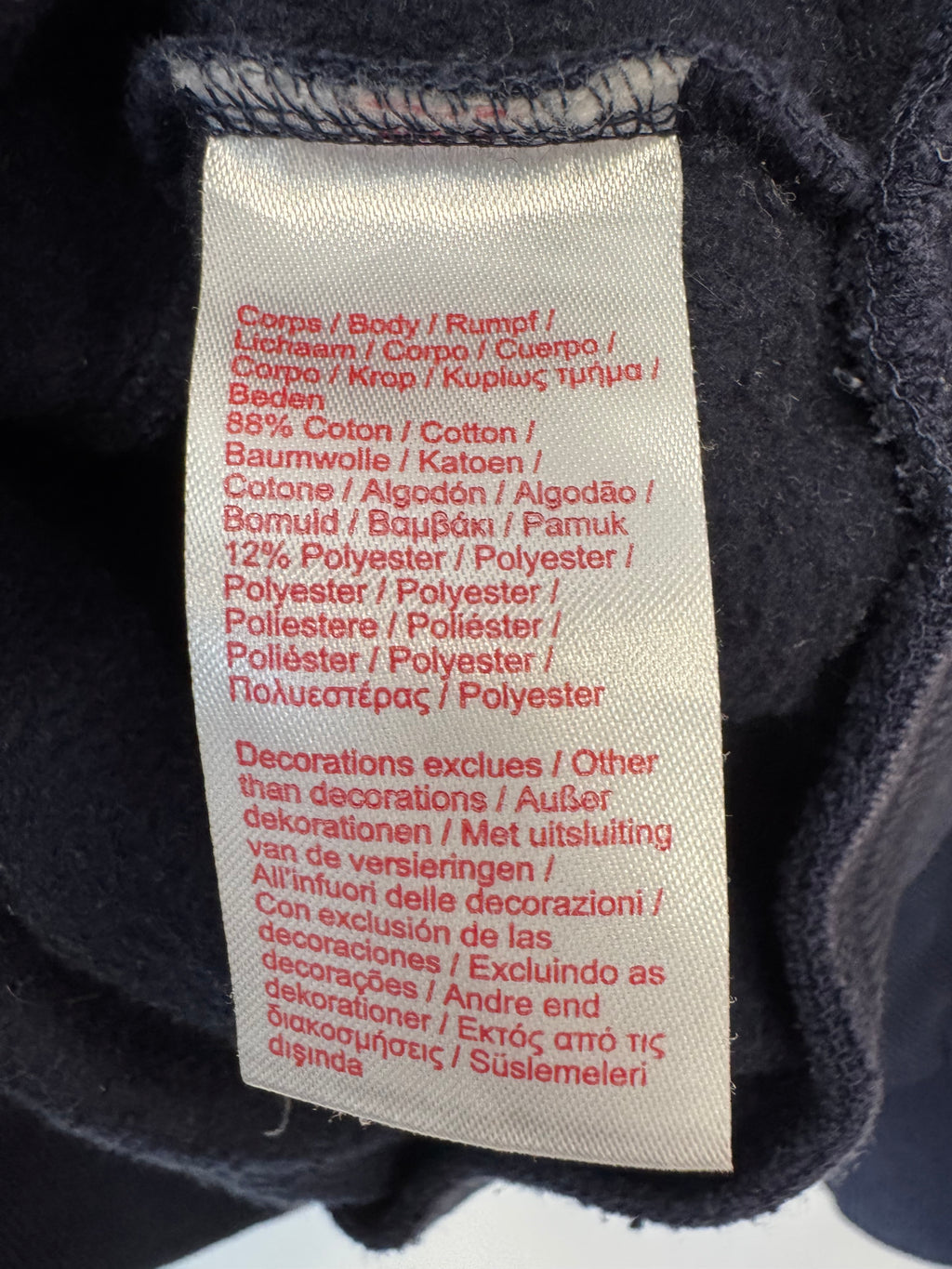 Supreme x Lacoste Logo Crewneck Navy Größe M – Kollaboration, Gebraucht