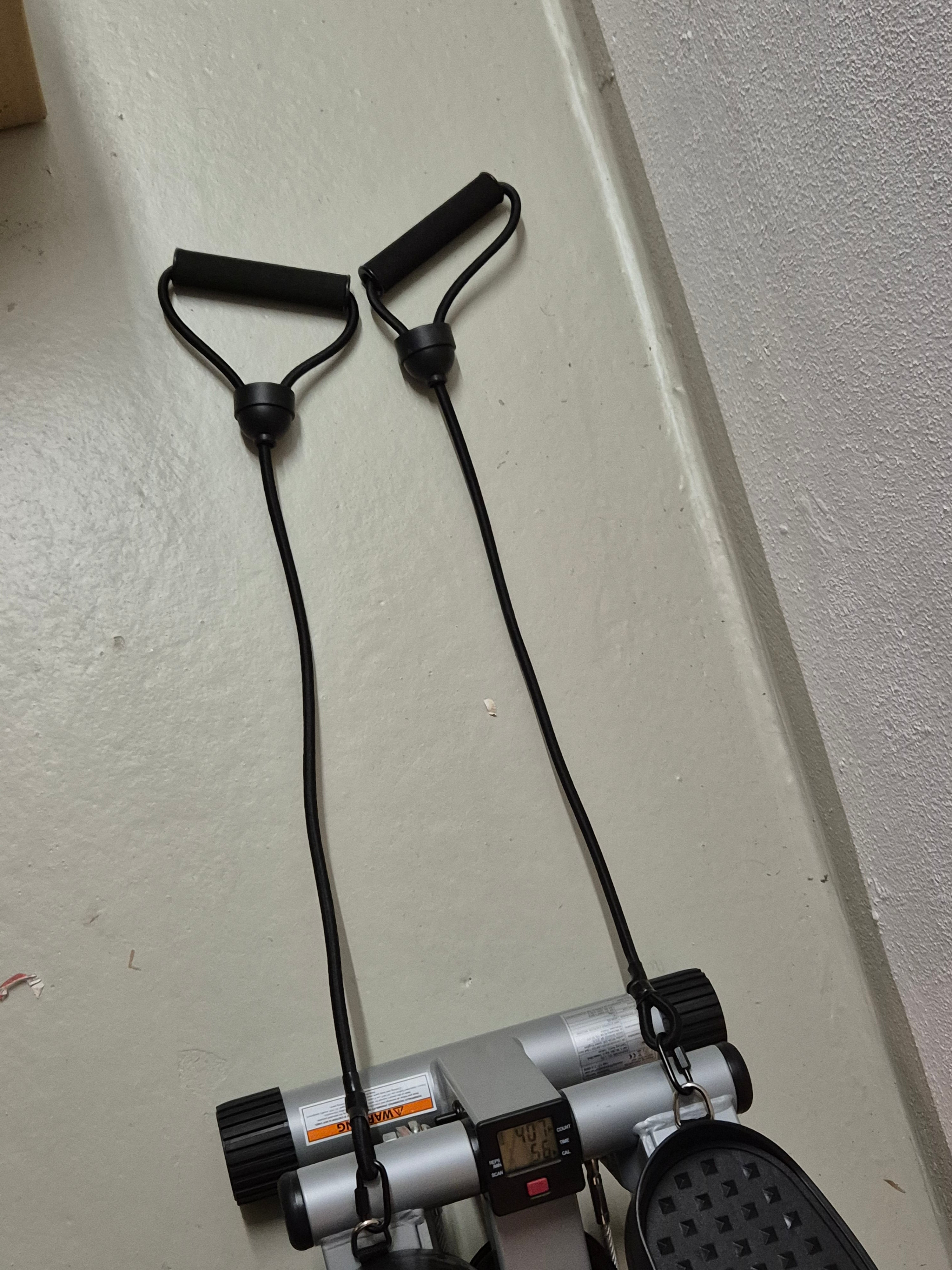 Niceday Mini Stepper 6201NL, Black/Silver, Compact, Resistance Bands, Very Good