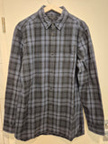 AllSaints Karo Flanellhemd Blau/Schwarz Gr. M | 100% Baumwolle | Sehr Gut