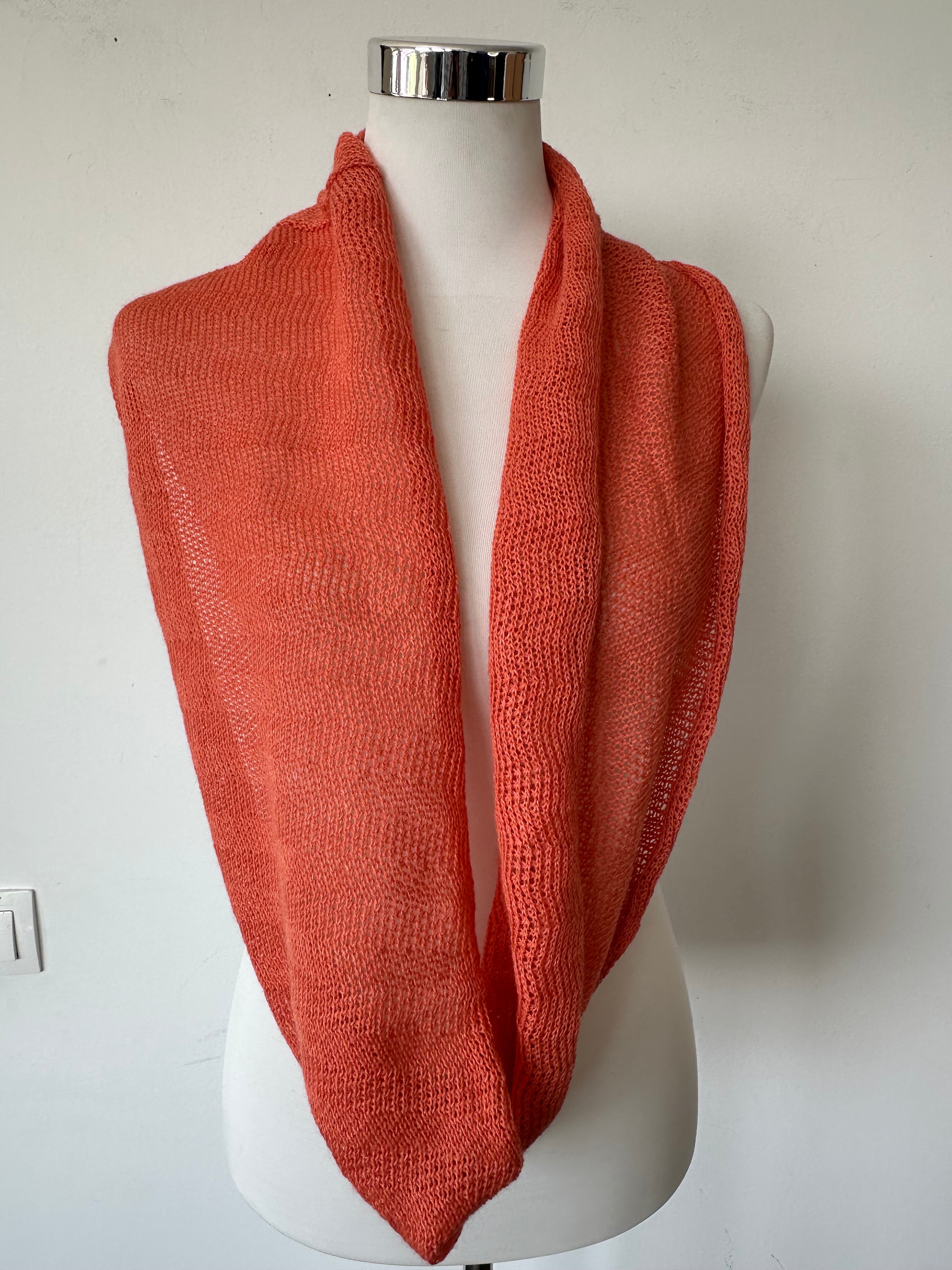Sol Alpaca COLL004 Baby Alpaca Collar Snood Burnt Orange Uni-Size Like New