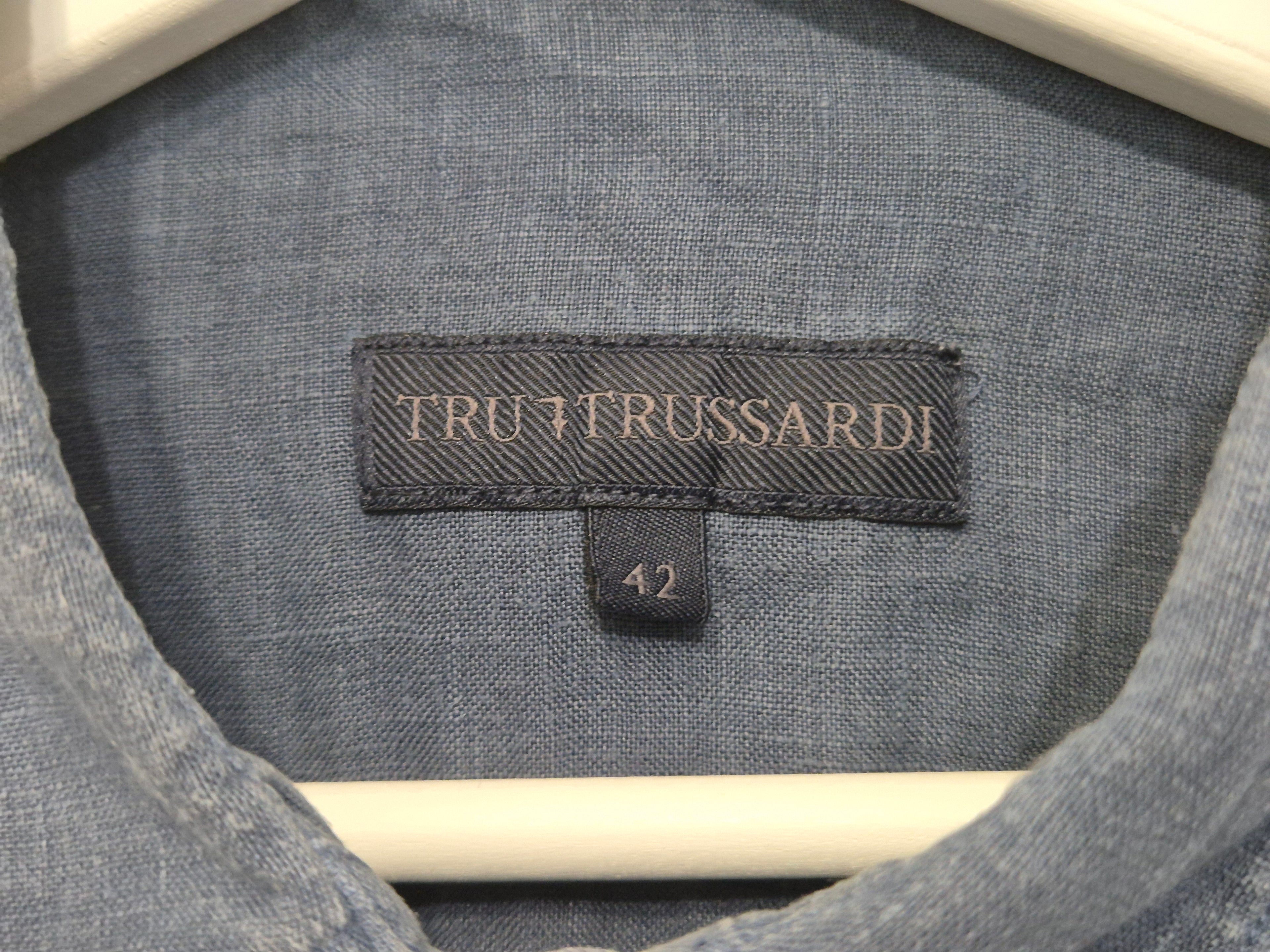 Trussardi Women's Linen Shirt Blue IT 42 / EU 38 Good Condition