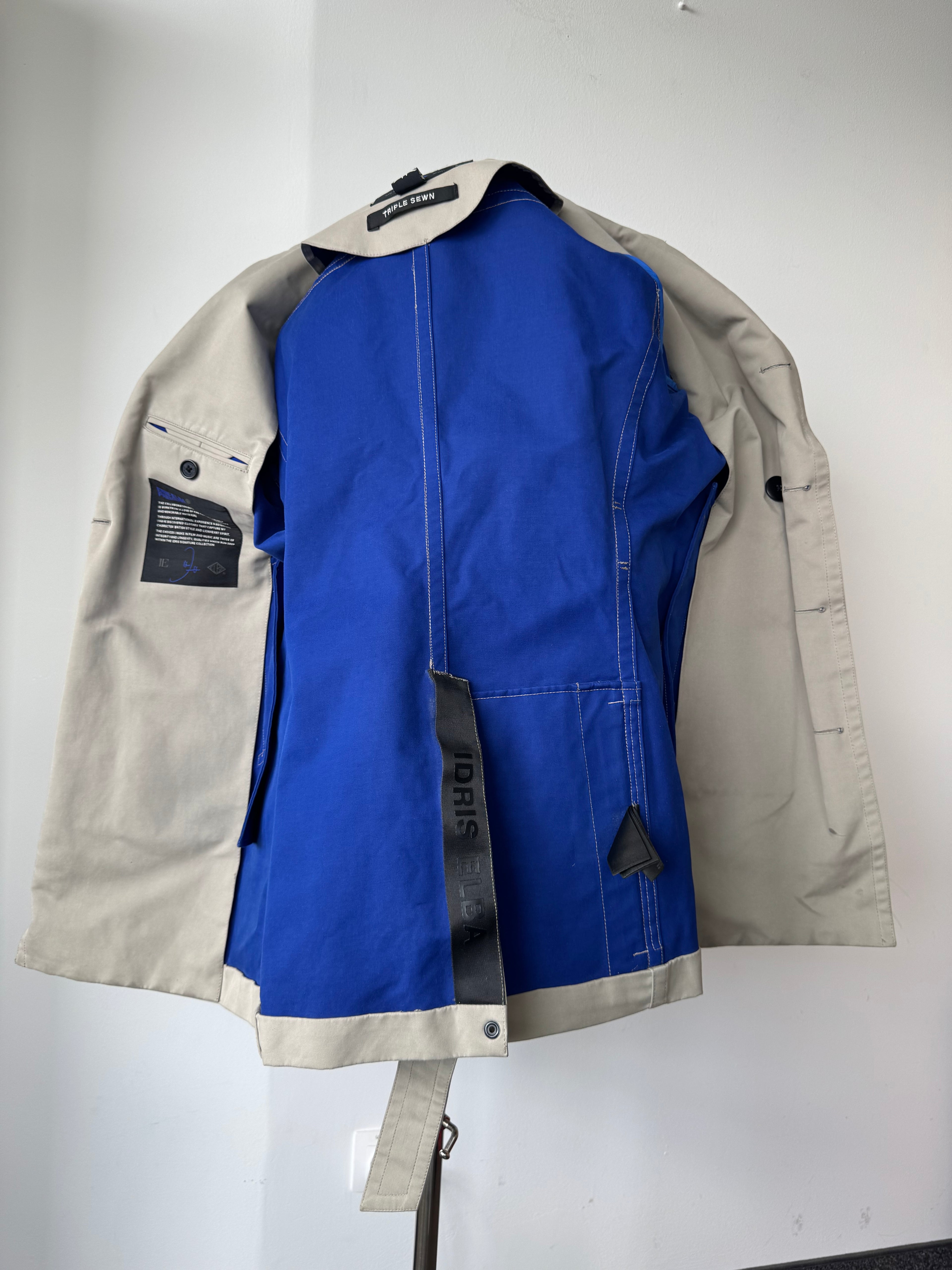 Idris Elba x IE The Director Trench Coat Beige Medium Very Good