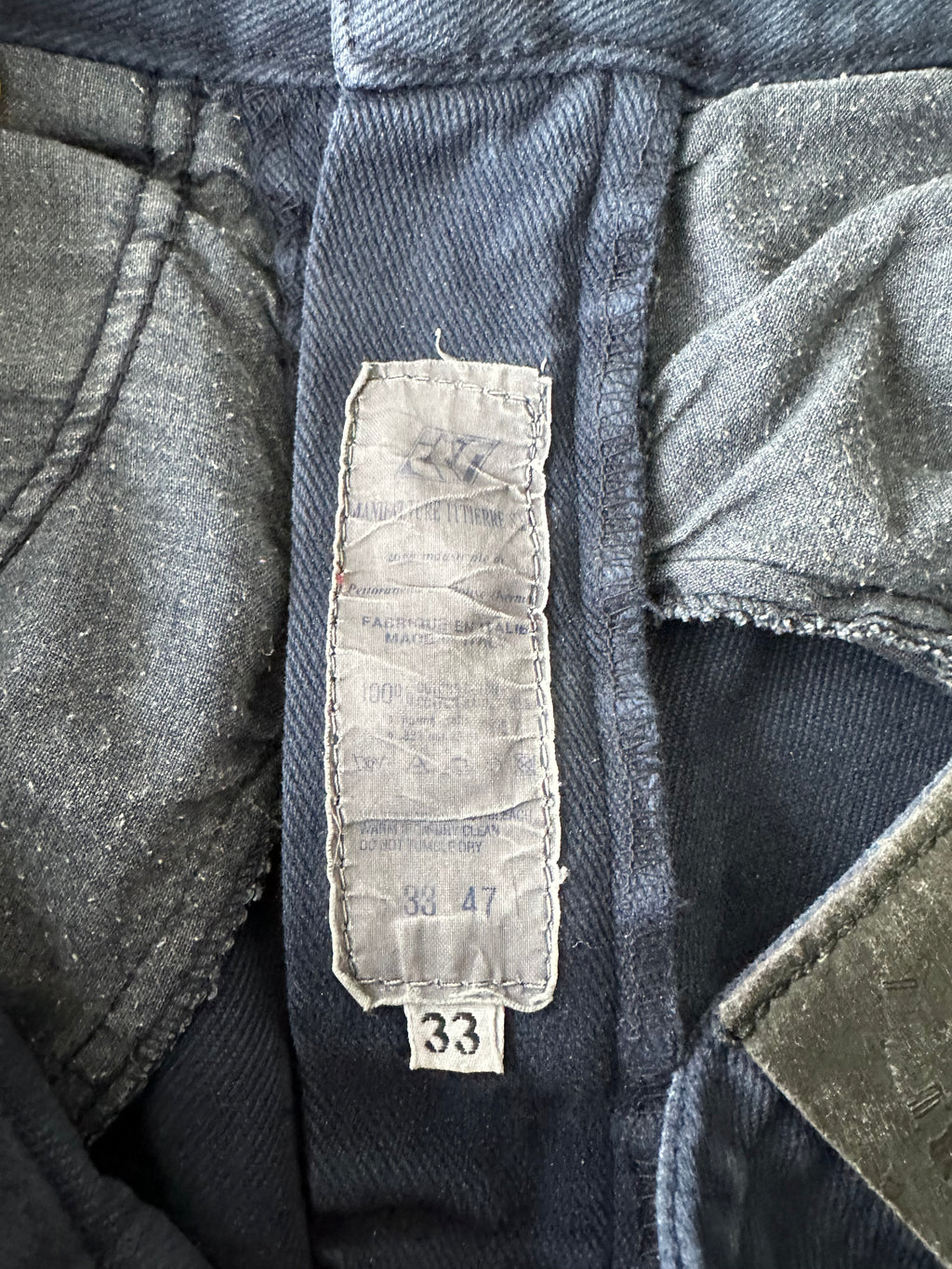 Trussardi High-Waist Jeans | Dunkelblau | Vintage | Größe 33 | Gebraucht