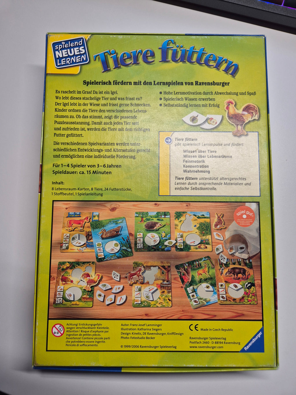 Ravensburger Tiere Füttern Lernspiel, Standardgröße, Multicolor, Sehr guter Zustand