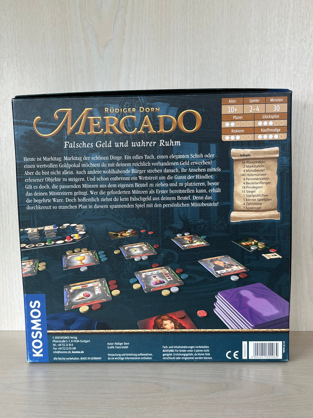 Kosmos Mercado Board Game, German Edition, Multicolor, Medium, Like New