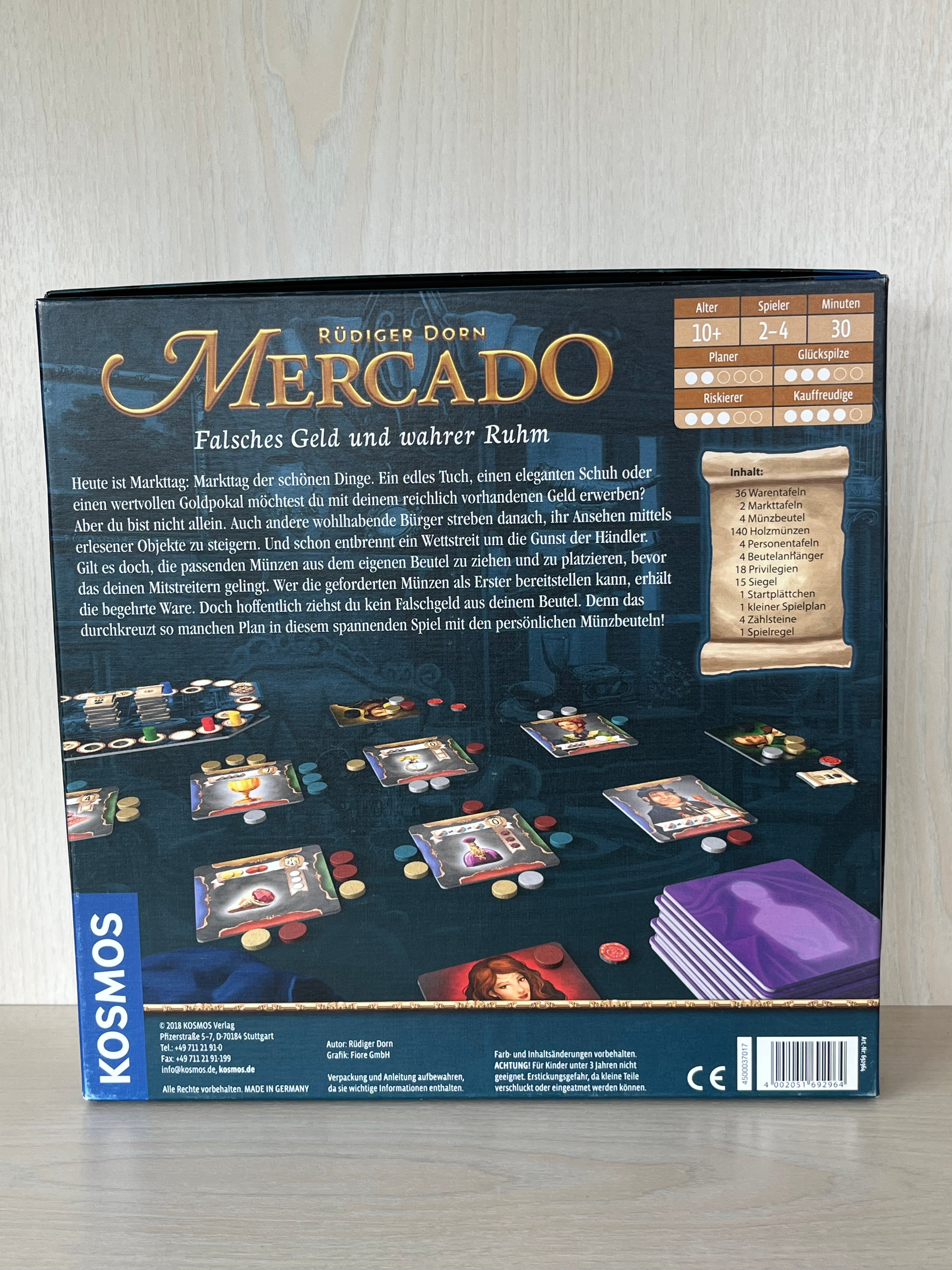 Kosmos Mercado Board Game, German Edition, Multicolor, Medium, Like New