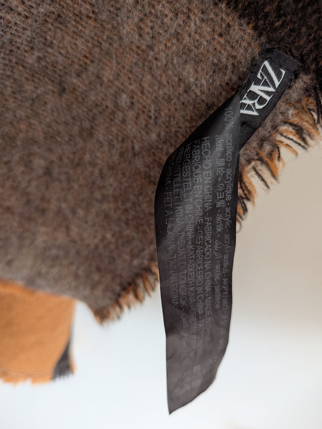 ZARA XXL Wende-Schal Kariert – Braun/Schwarz – Sehr guter Zustand