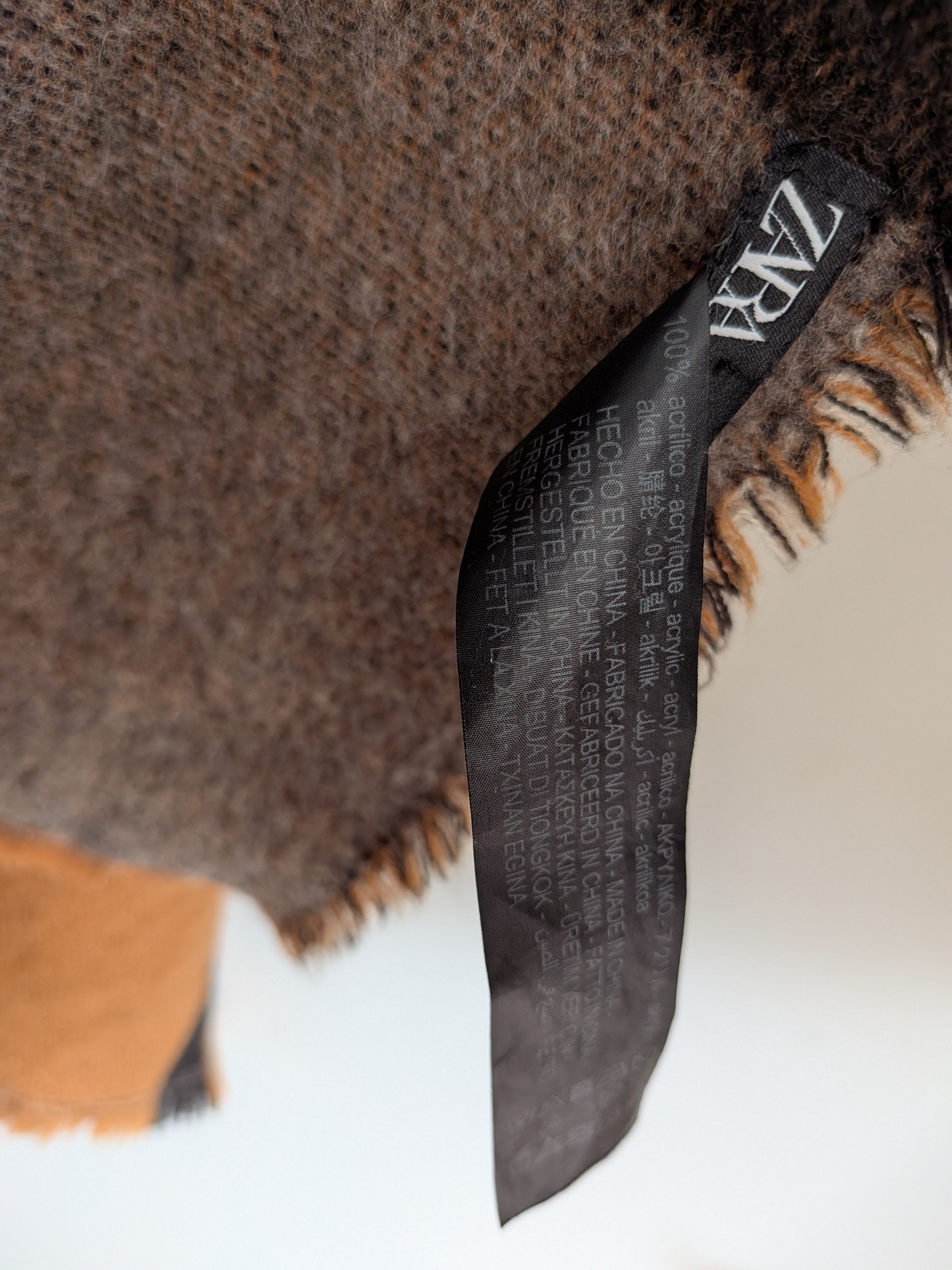 ZARA XXL Wende-Schal Kariert – Braun/Schwarz – Sehr guter Zustand