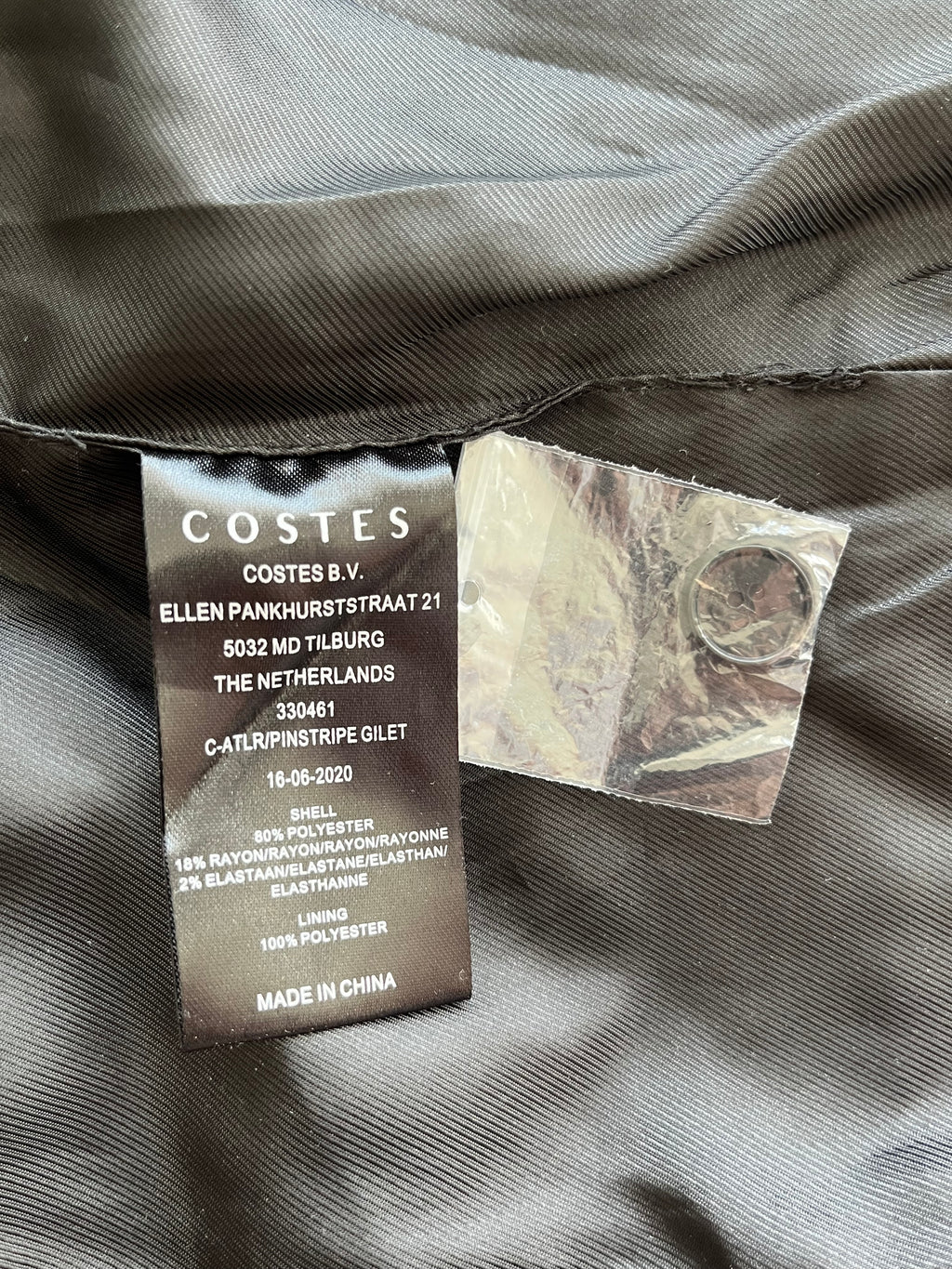 Costes Atelier Tie-Back Weste – Schwarz, Gr. S, Sehr guter Zustand