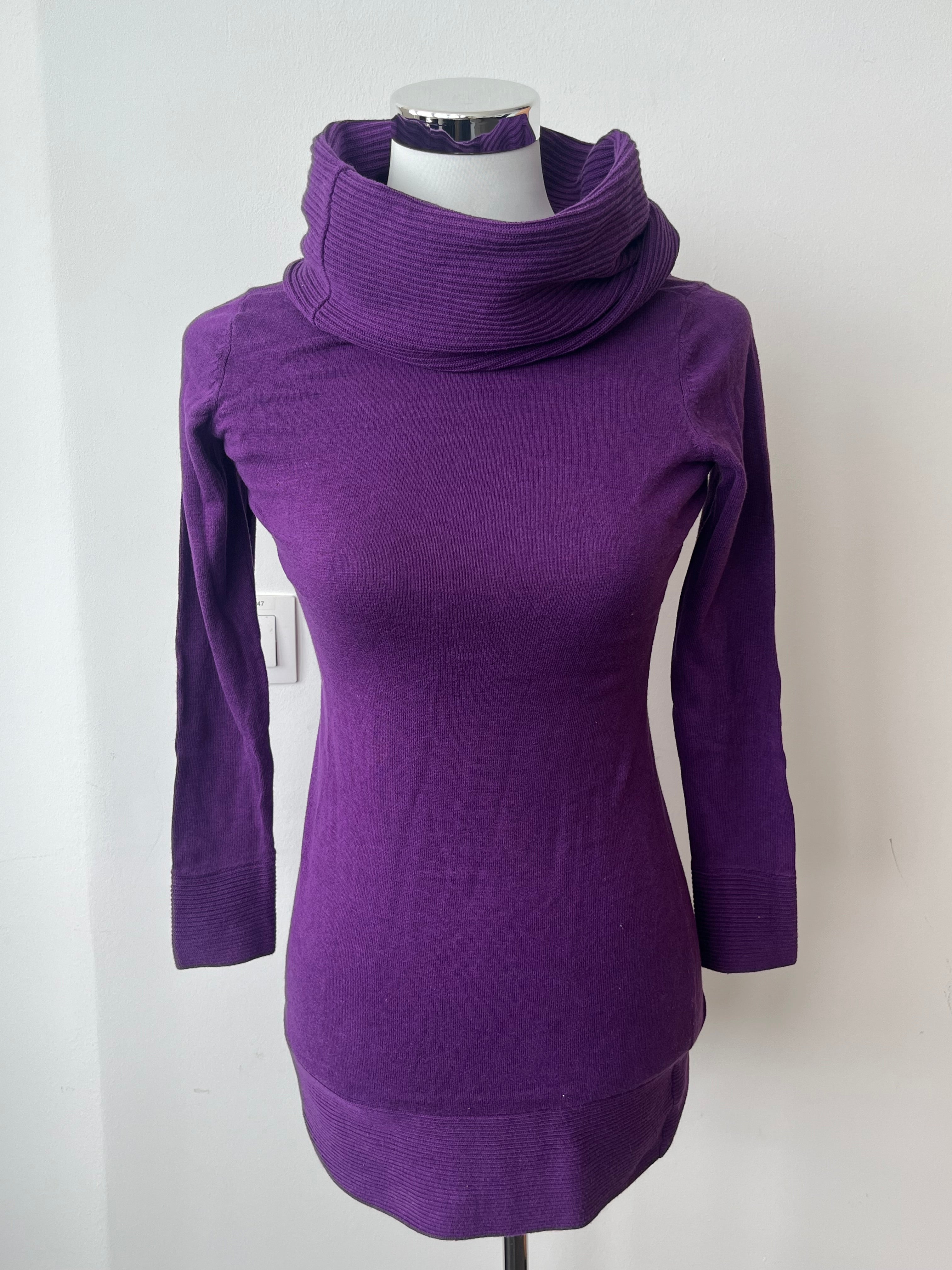 Esprit Sweaterkleid – Lila, XS, Wollmischung, Sehr guter Zustand
