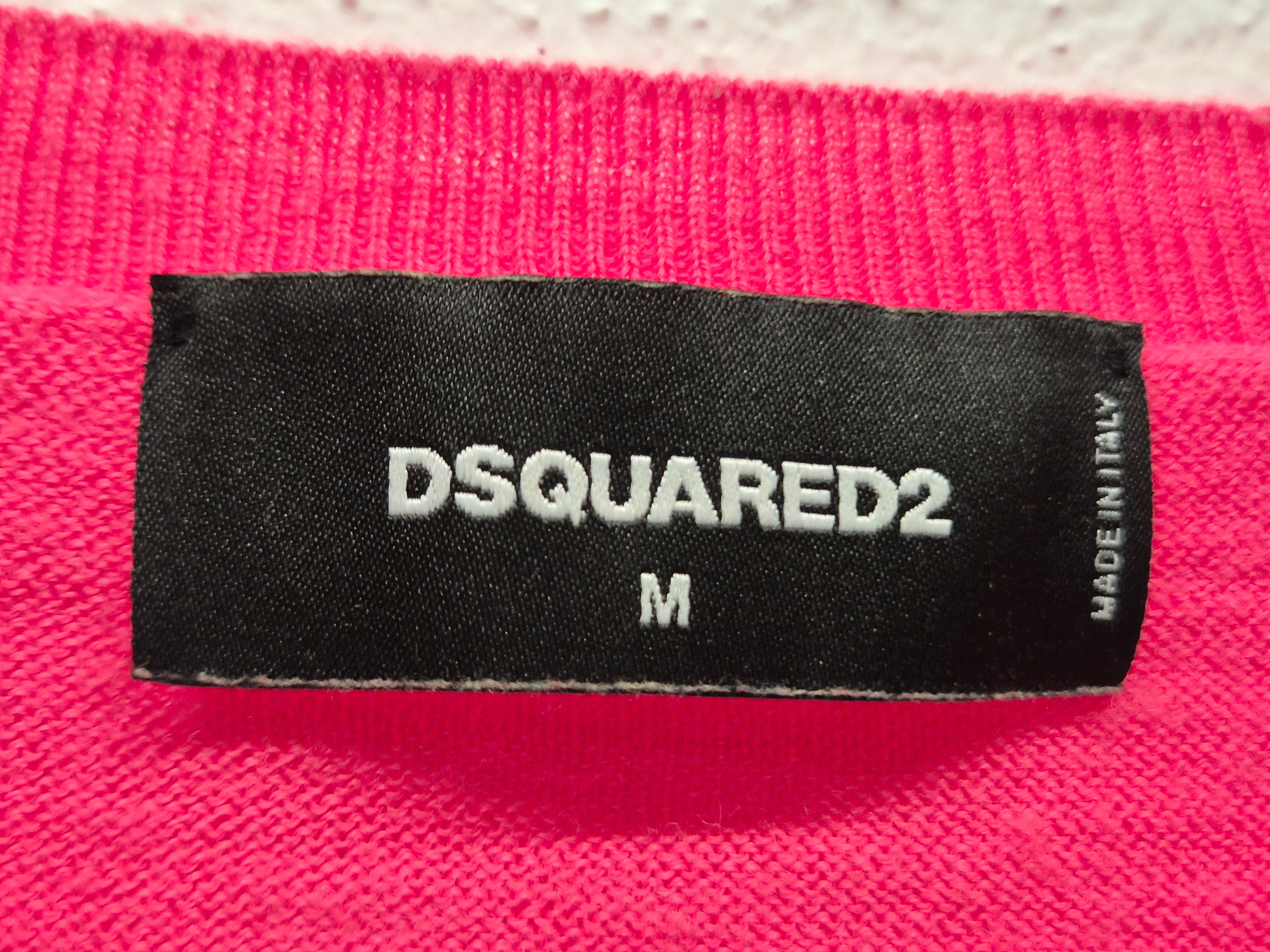 DSQUARED2 “Punk Brother” Mesh Pullover Pink Gr. M – Made in Italy, gebraucht