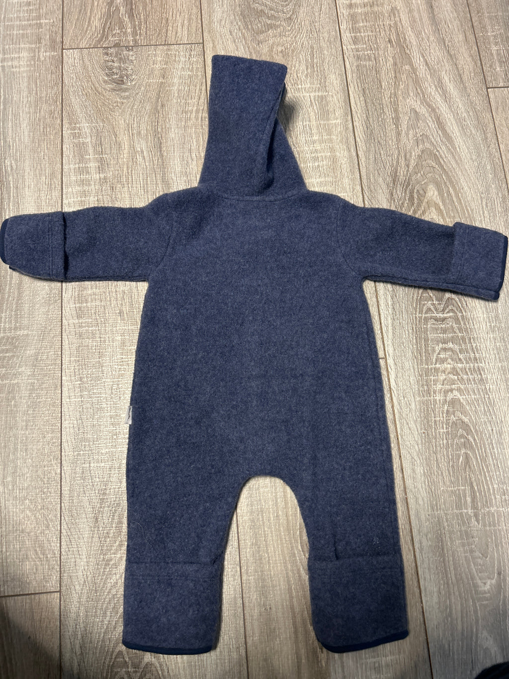 Sanetta PURE Wollfleece Overall 56 Blau Melange – Wie Neu