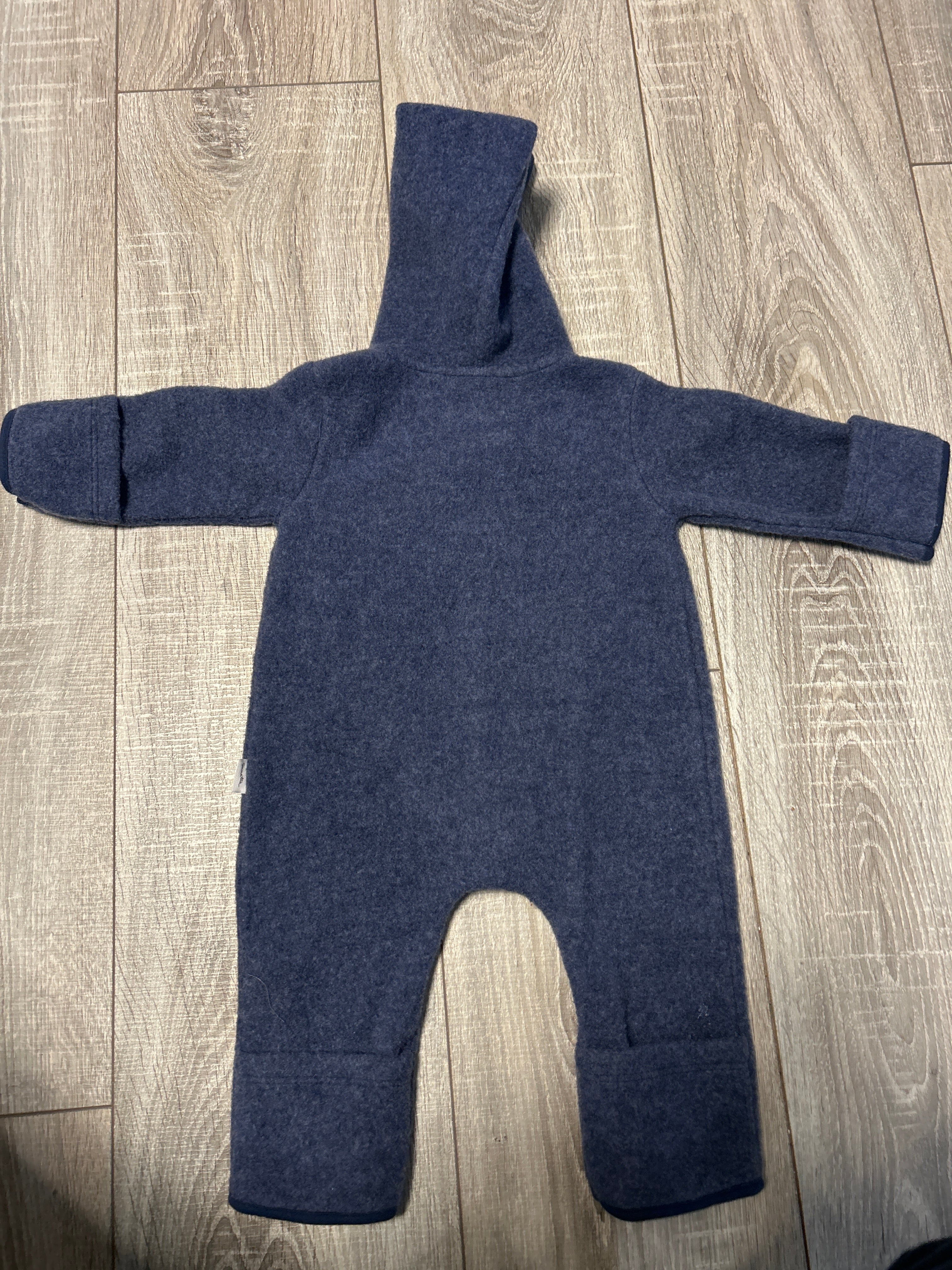 Sanetta PURE Wollfleece Overall 56 Blau Melange – Wie Neu