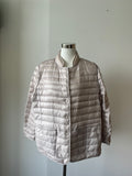 Jan Mayen Women's Lightweight Down Jacket, White, L, Collarless, Good Condition