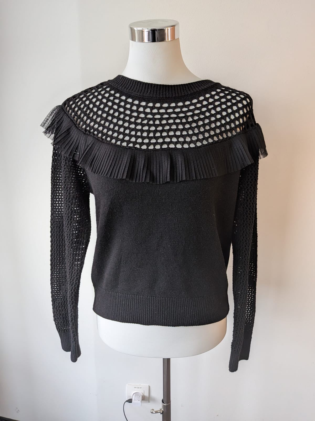 Twinset ACTITUDE Sweater – Wool Blend, Black, Size M, Good Condition