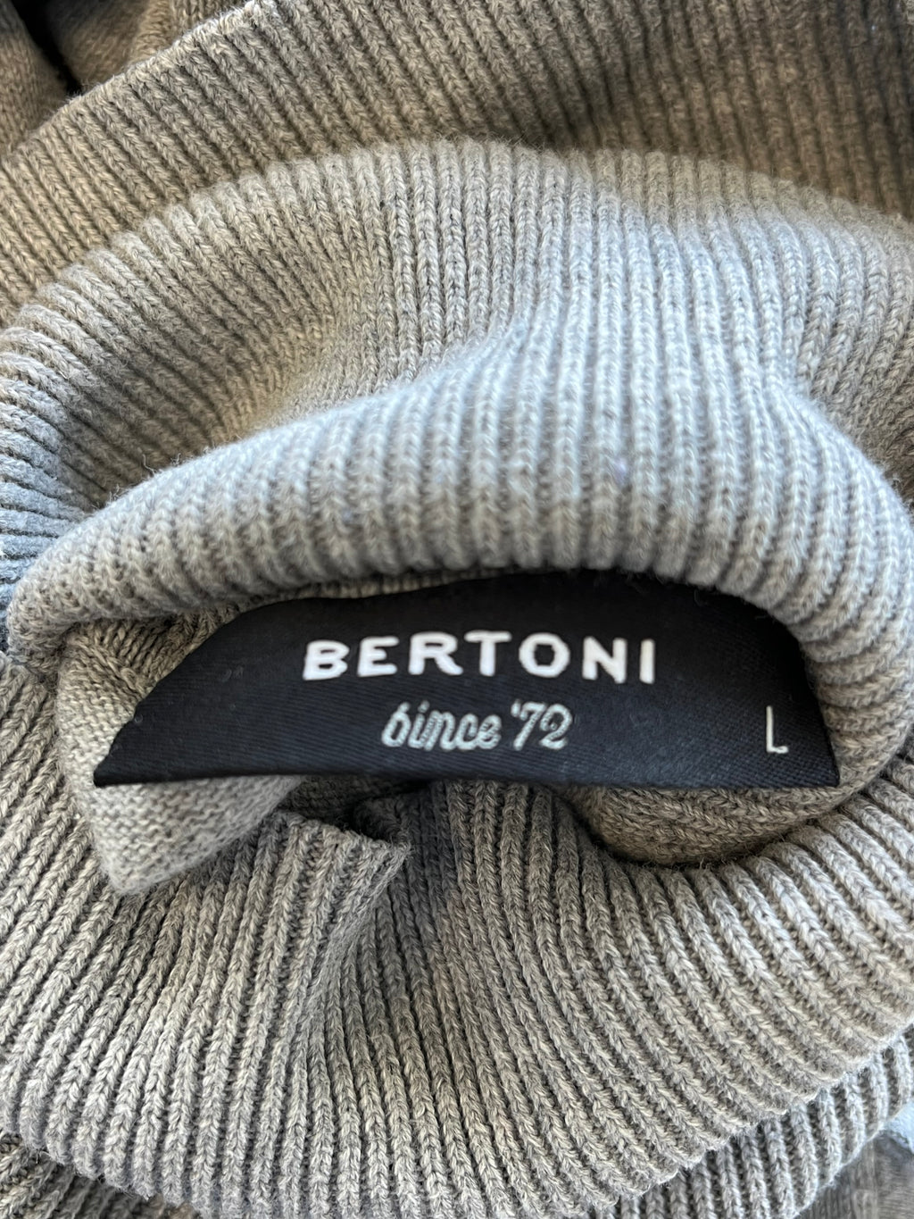 Bertoni Rollkragenpullover Grau Größe L – Sehr guter Zustand