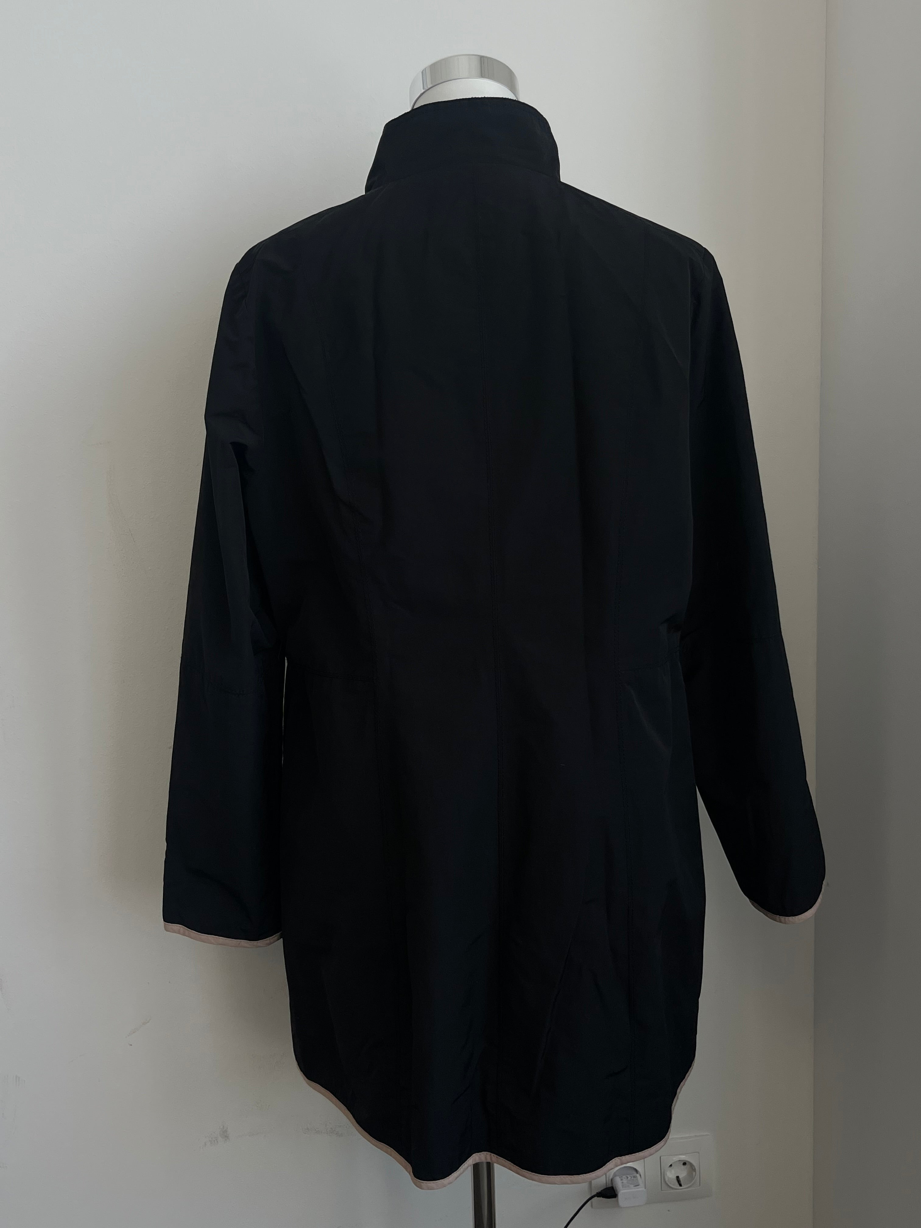s.Oliver BLACK LABEL lightweight coat, size 46 EU, black with beige accents, VG