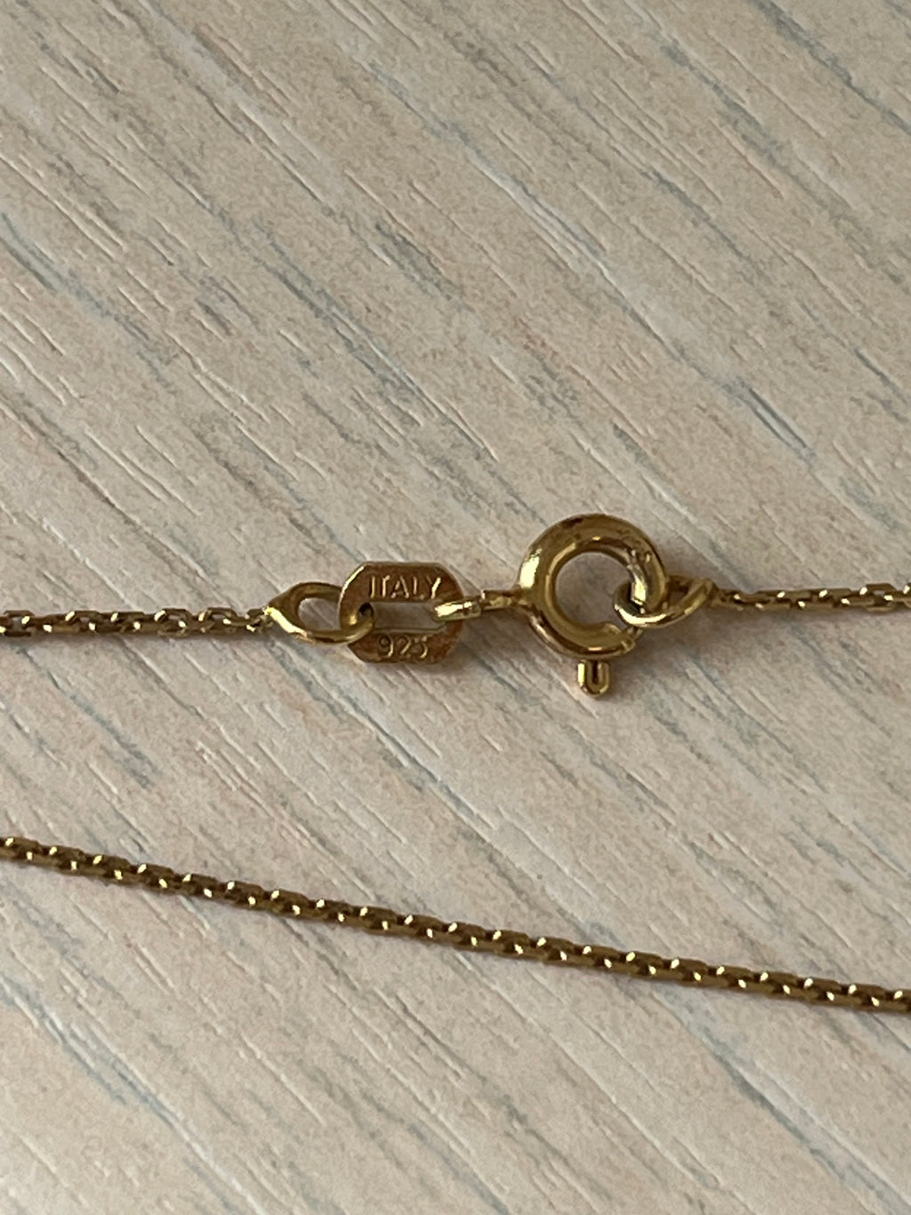 Atelier du Diamant Herz-Kette – 18K vergoldet, 925 Silber, Diamant, Wie Neu
