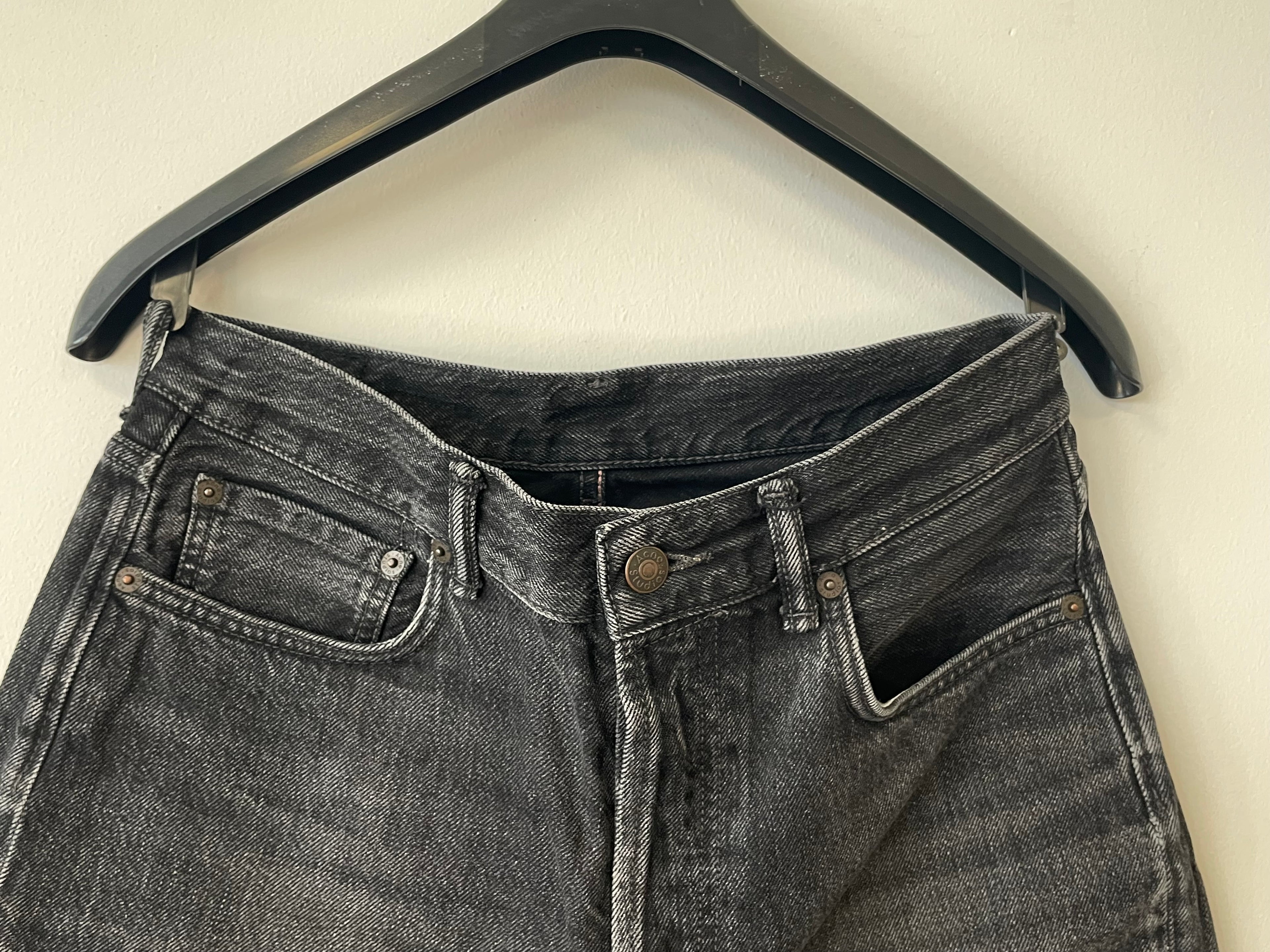 Acne Studios Mece Jeans Vintage Schwarz W30 L32 100% Baumwolle Italy Guter Zustand