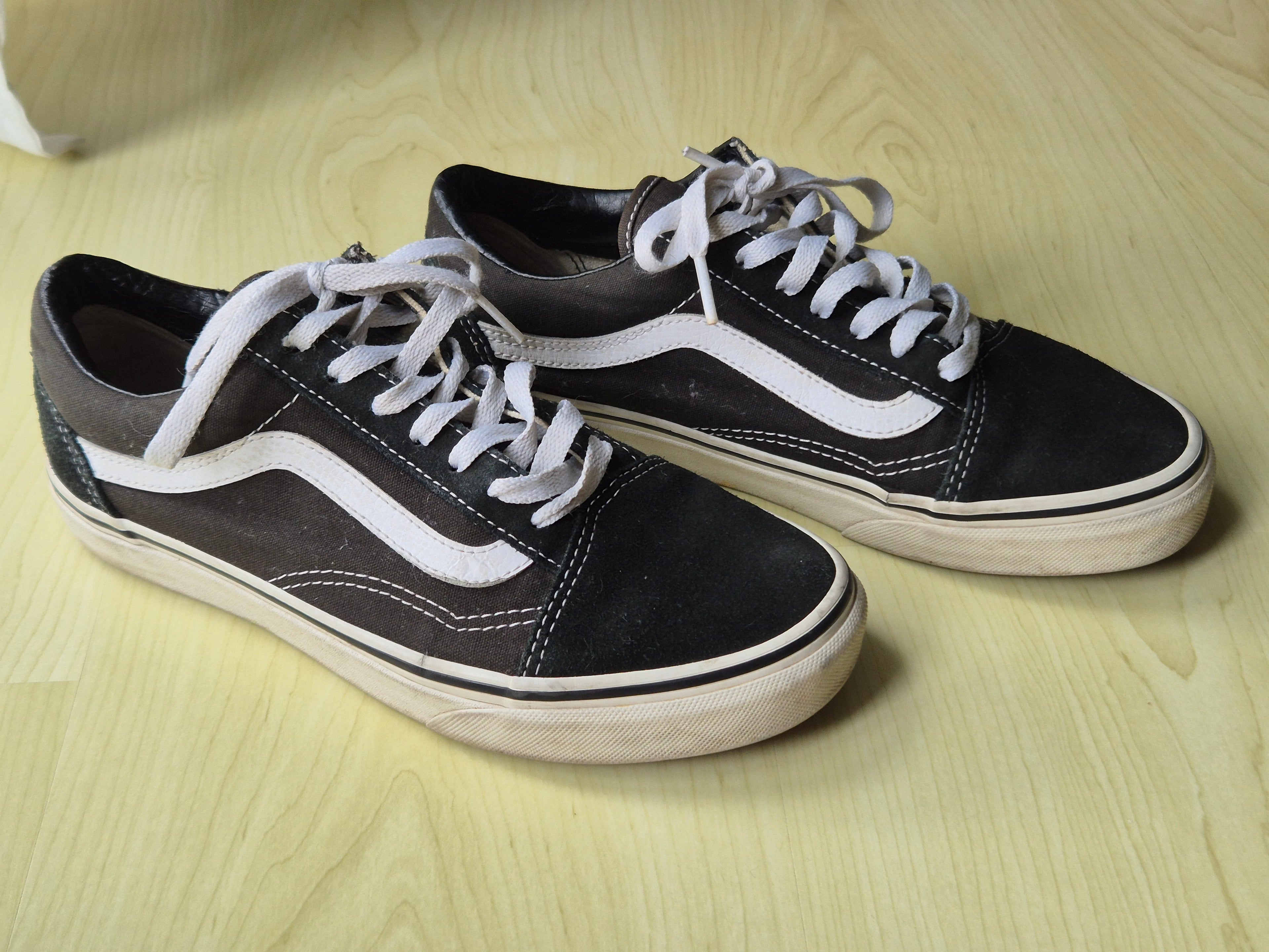 Vans Old Skool Sneaker – Schwarz/Weiß, Canvas/Wildleder, Gr. 38, gebraucht