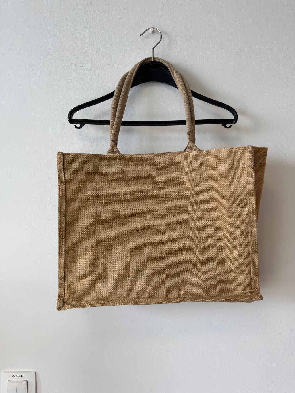 Lancaster Paris Large Burlap Tote – Eco Shopper, Good Condition
