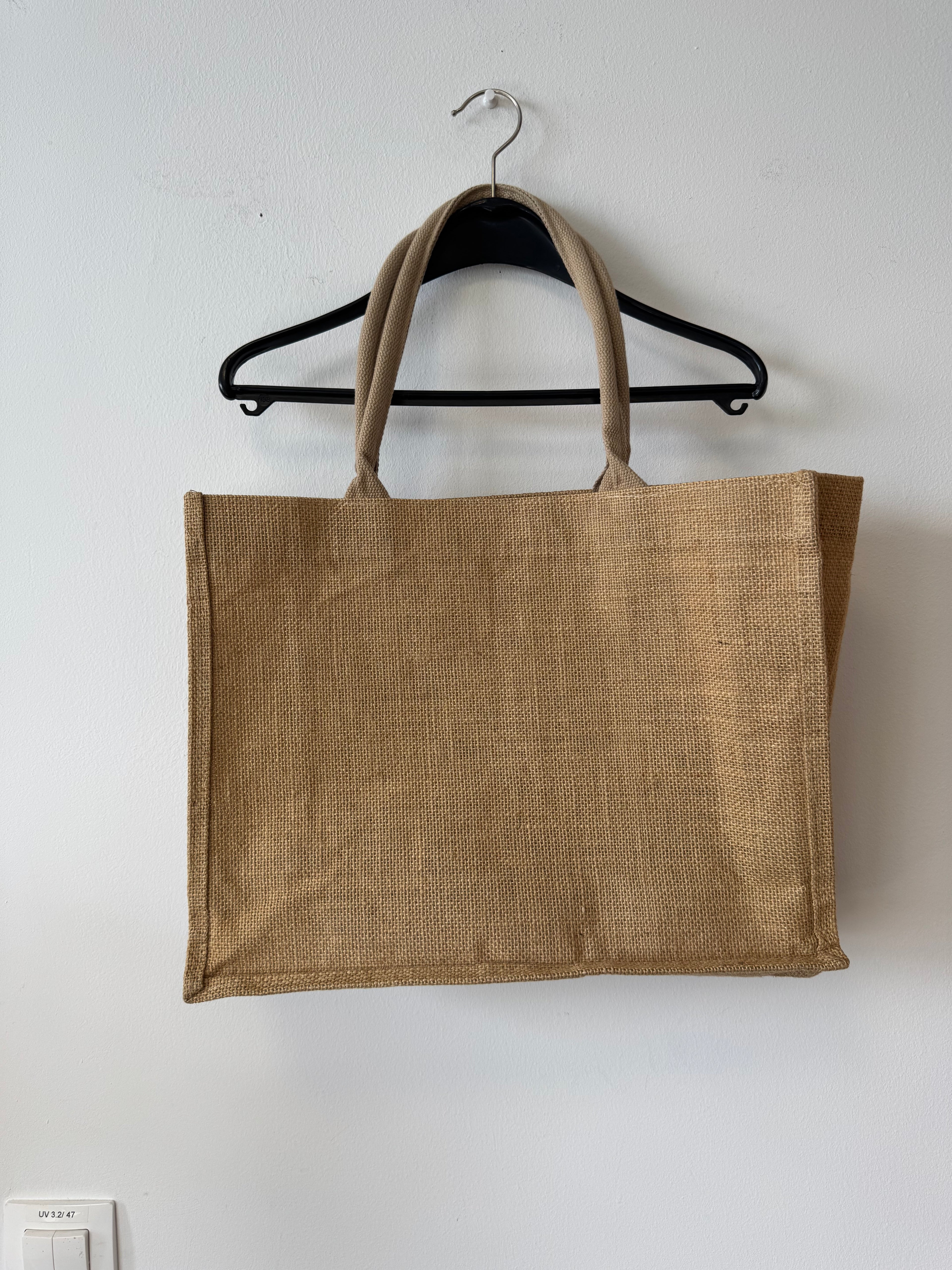 Lancaster Paris Large Burlap Tote – Eco Shopper, Good Condition