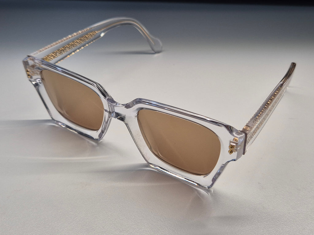 Kador Kallima Glamour Sonnenbrille klar/gold, Gr. 52x27 145, sehr guter Zustand