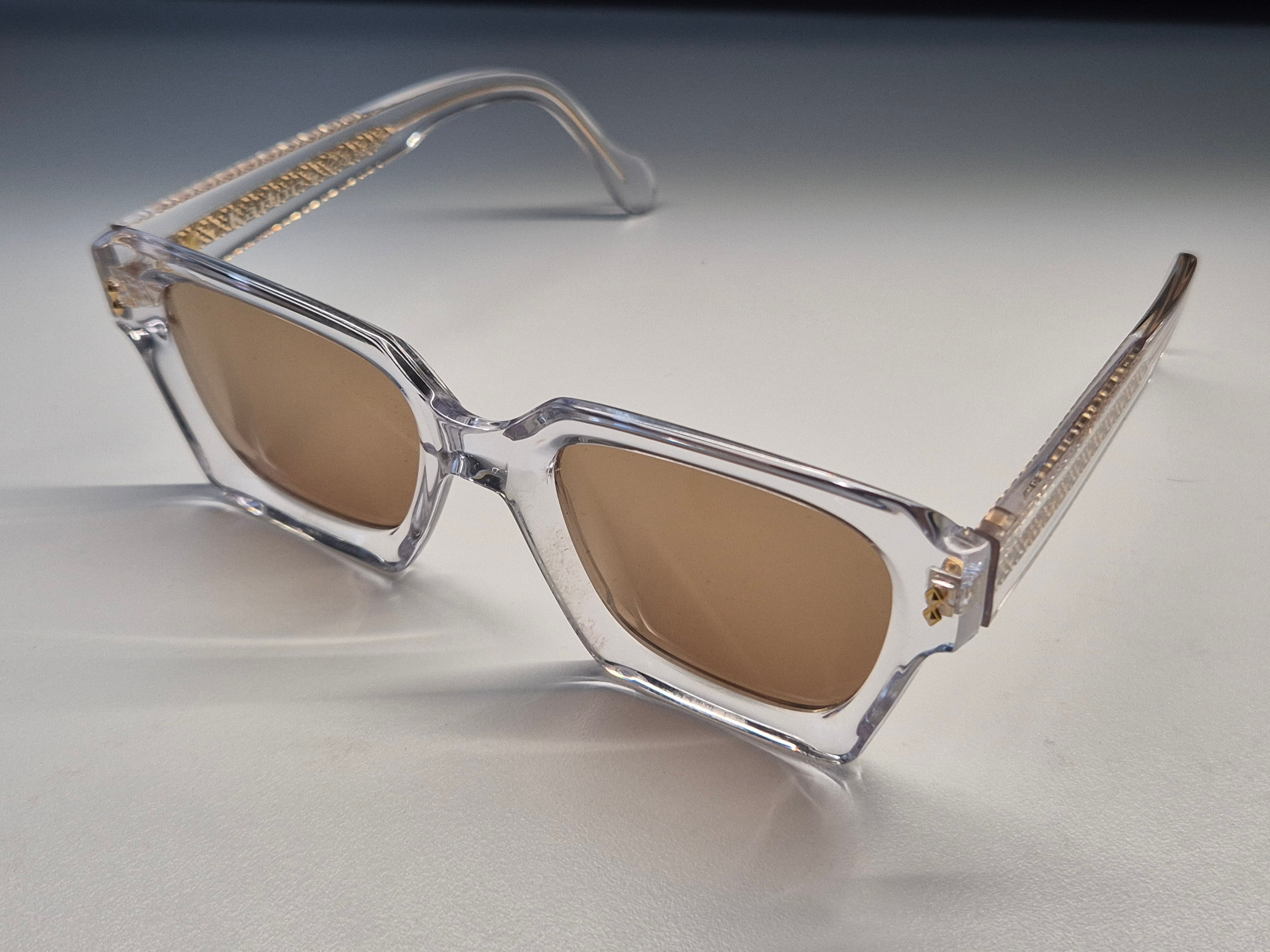 Kador Kallima Glamour Sonnenbrille klar/gold, Gr. 52x27 145, sehr guter Zustand