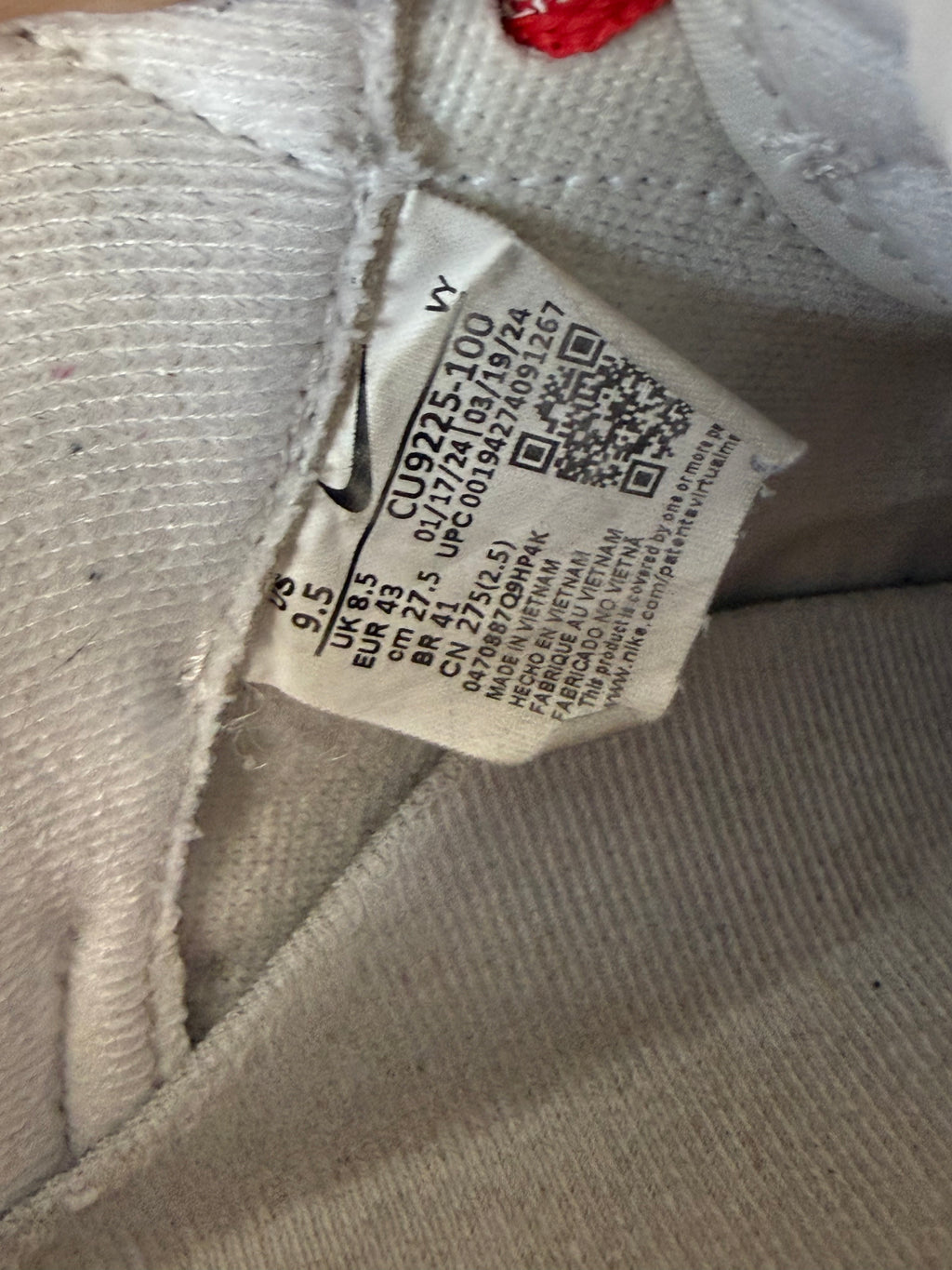 Supreme x Nike Air Force 1 Low Weiß EU 43 – gebraucht, Box Logo