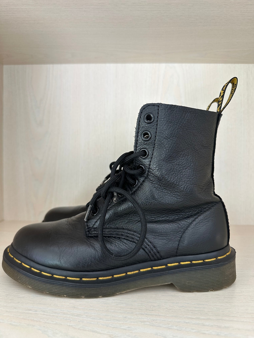 Dr. Martens 1460 Pascal Virginia Boots Black EU 36 Soft Leather Good Condition