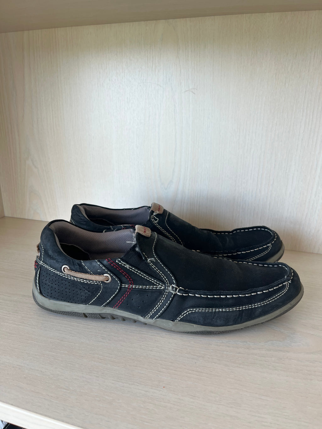 C. Comberti Men’s Navy Leather Slip-On Loafers EU 44 Good Condition