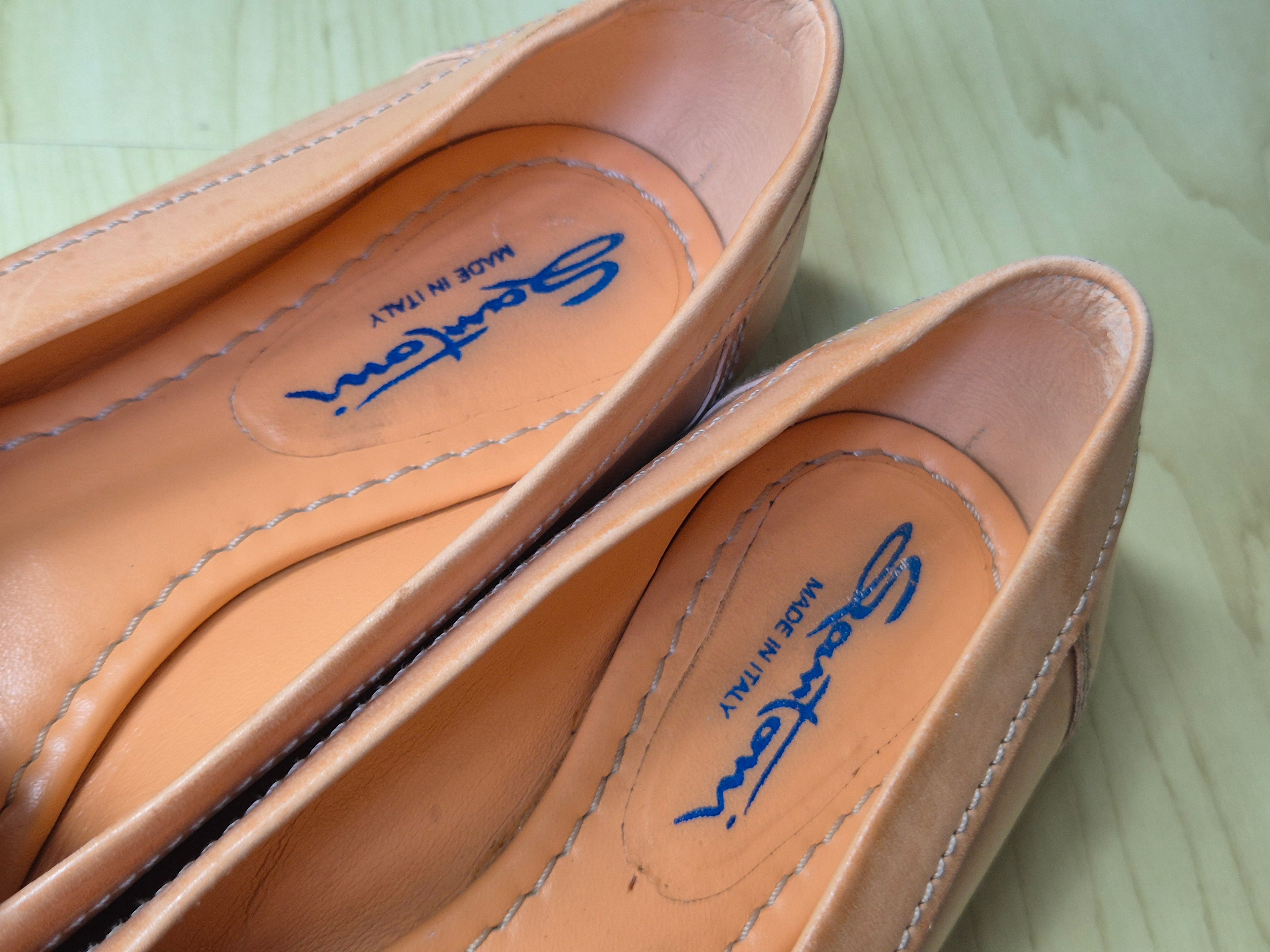 Santoni Damen Loafer – Leder, Beige, Größe 37, Sehr guter Zustand